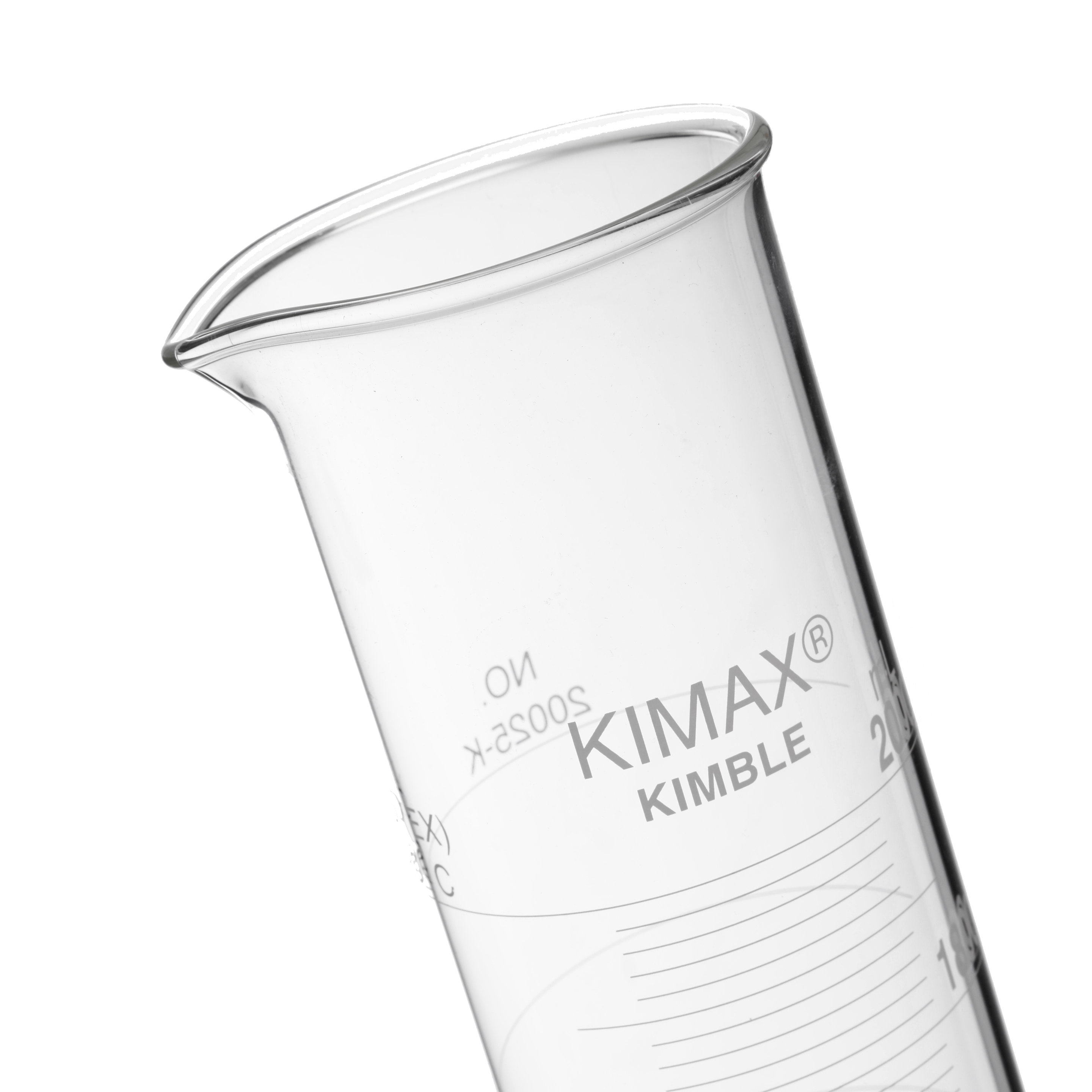 PROBETA GRADUADA DE 2L CON BASE DE VIDRIO. KIMAX