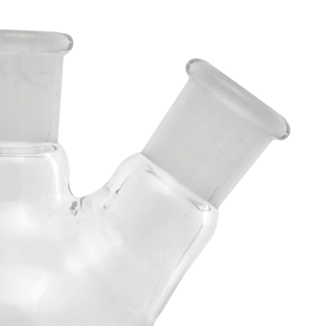 MATRAZ DE DESTILACIÓN DE 50ml CON TRES BOCAS EN ÁNGULO. PYREX