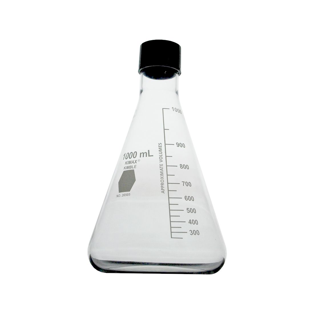 MATRAZ ERLENMEYER DE 1L CON TAPÓN ROSCADO. KIMAX