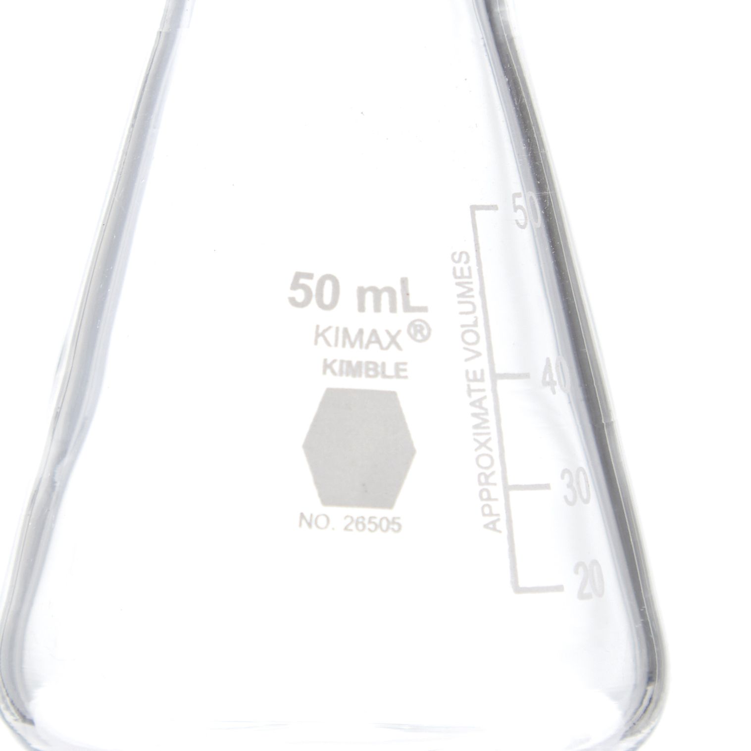 MATRAZ ERLENMEYER DE 50ml CON TAPÓN ROSCADO. KIMAX