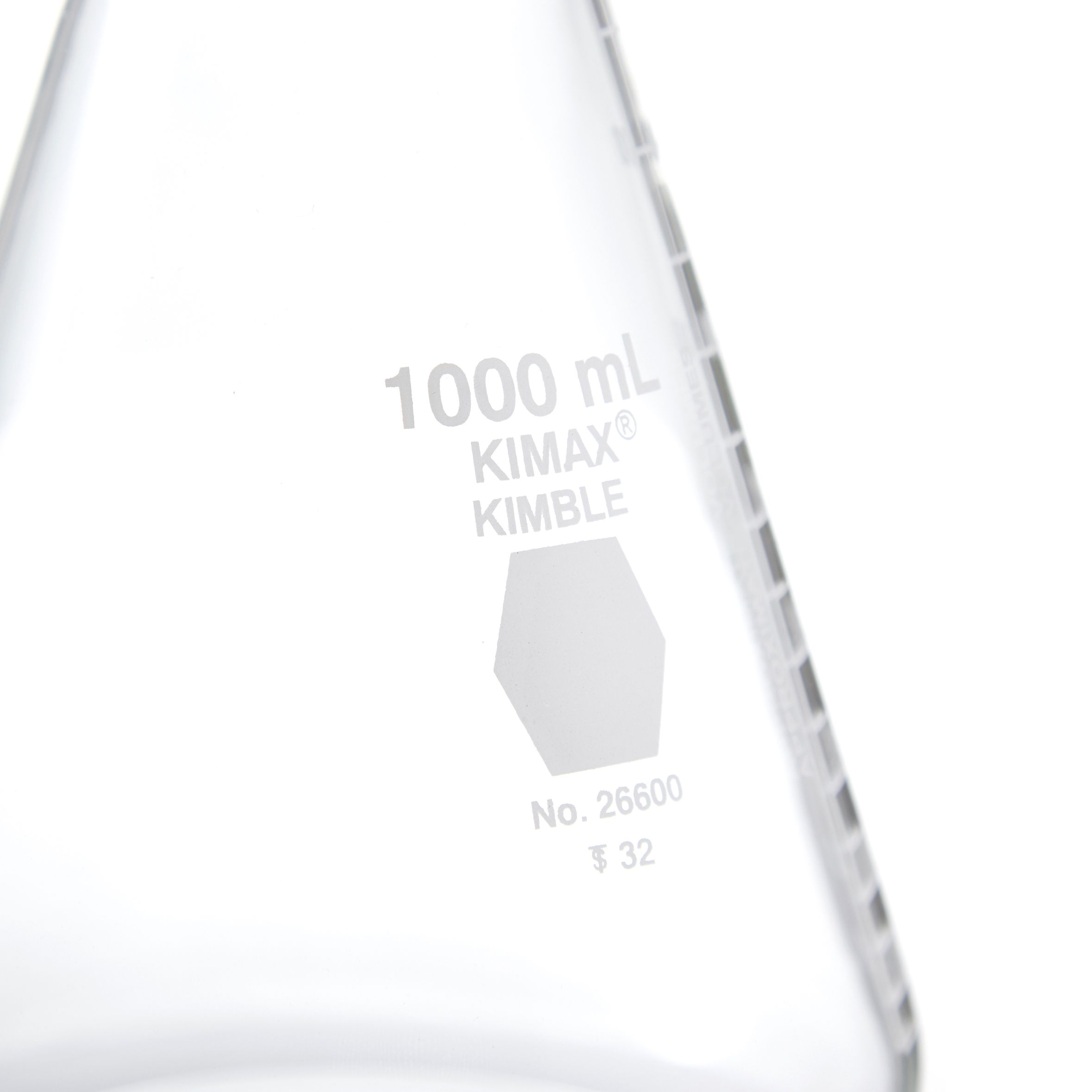 MATRAZ ERLENMEYER DE 1L CON TAPÓN DE VIDRIO. KIMAX