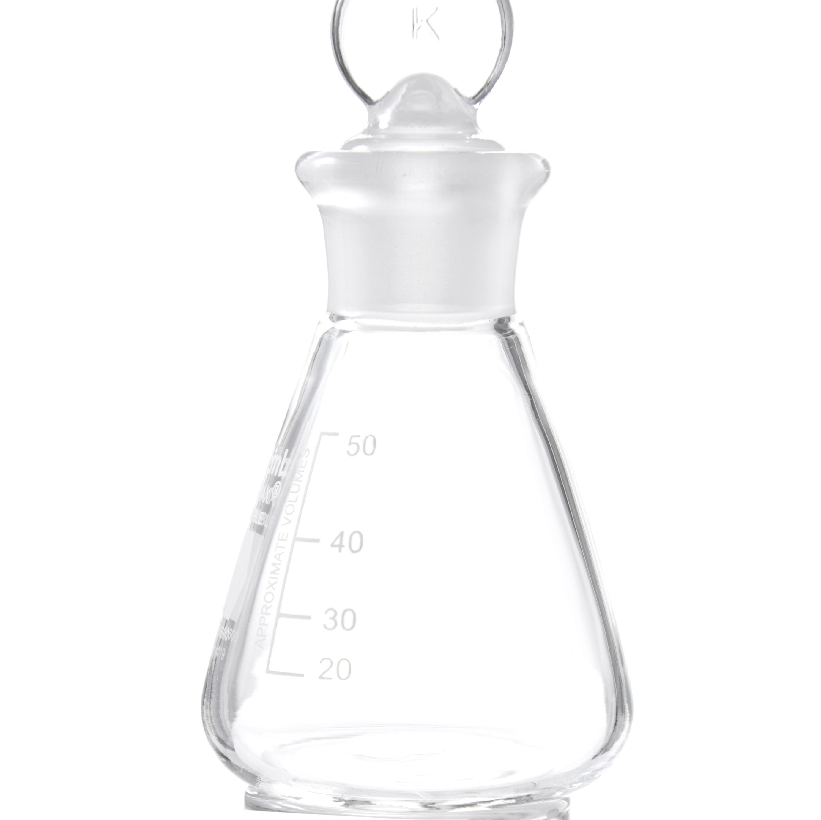MATRAZ ERLENMEYER DE 50ml CON TAPÓN DE VIDRIO. KIMAX