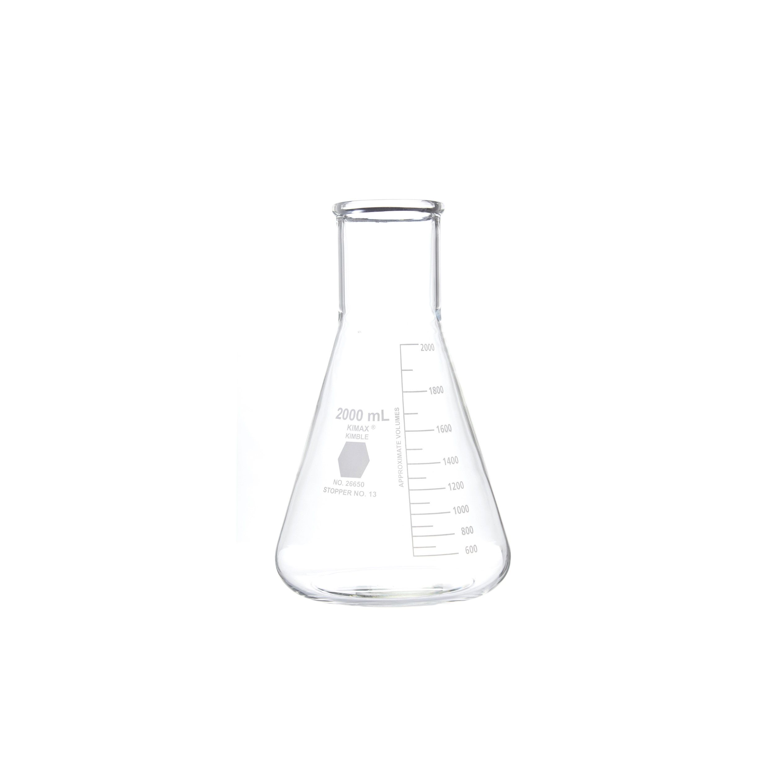 MATRAZ ERLENMEYER DE 2L BOCA ANCHA. KIMAX
