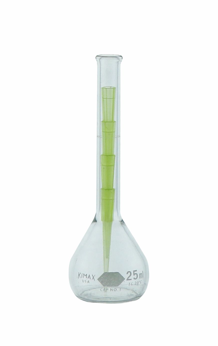 MATRAZ VOLUMÉTRICO DE 25ml CLASE B ASTM. KIMAX