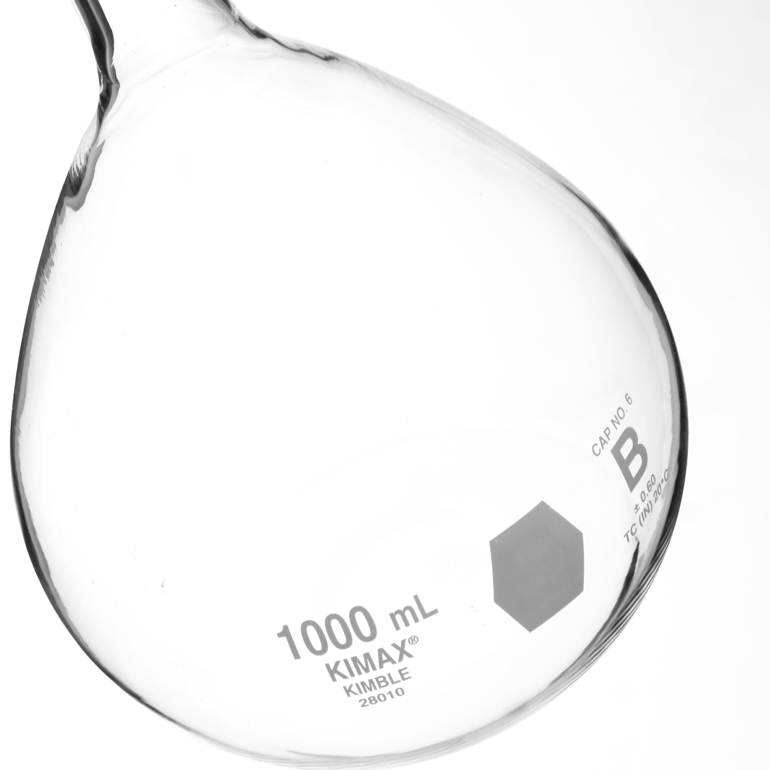 MATRAZ VOLUMÉTRICO DE 1L CON SNAP CAP. KIMAX
