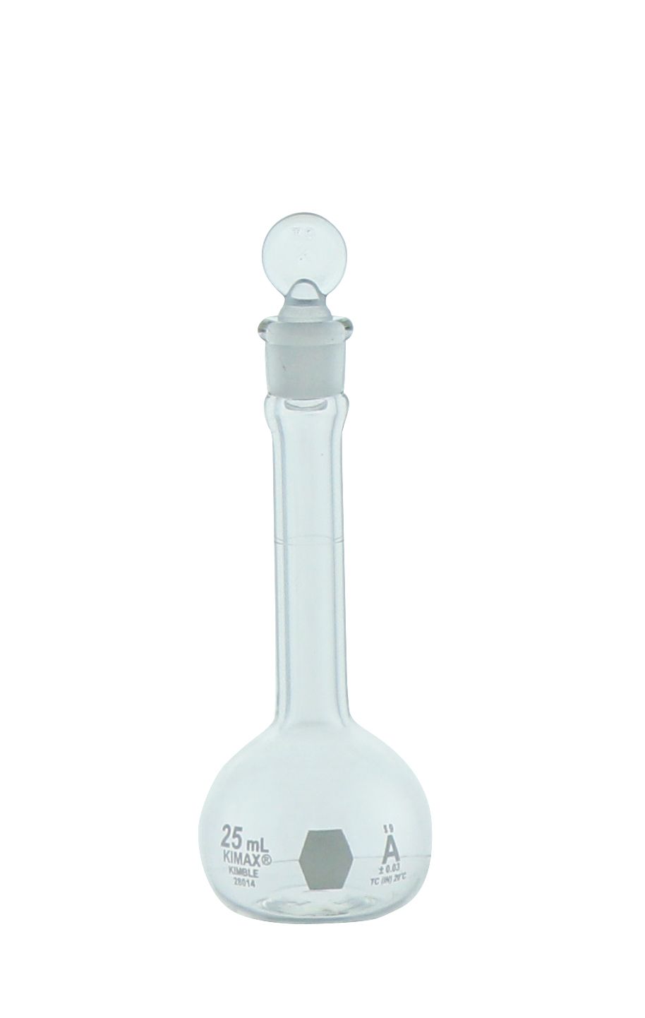 MATRAZ VOLUMÉTRICO DE 25ml CLASE A ASTM. KIMAX