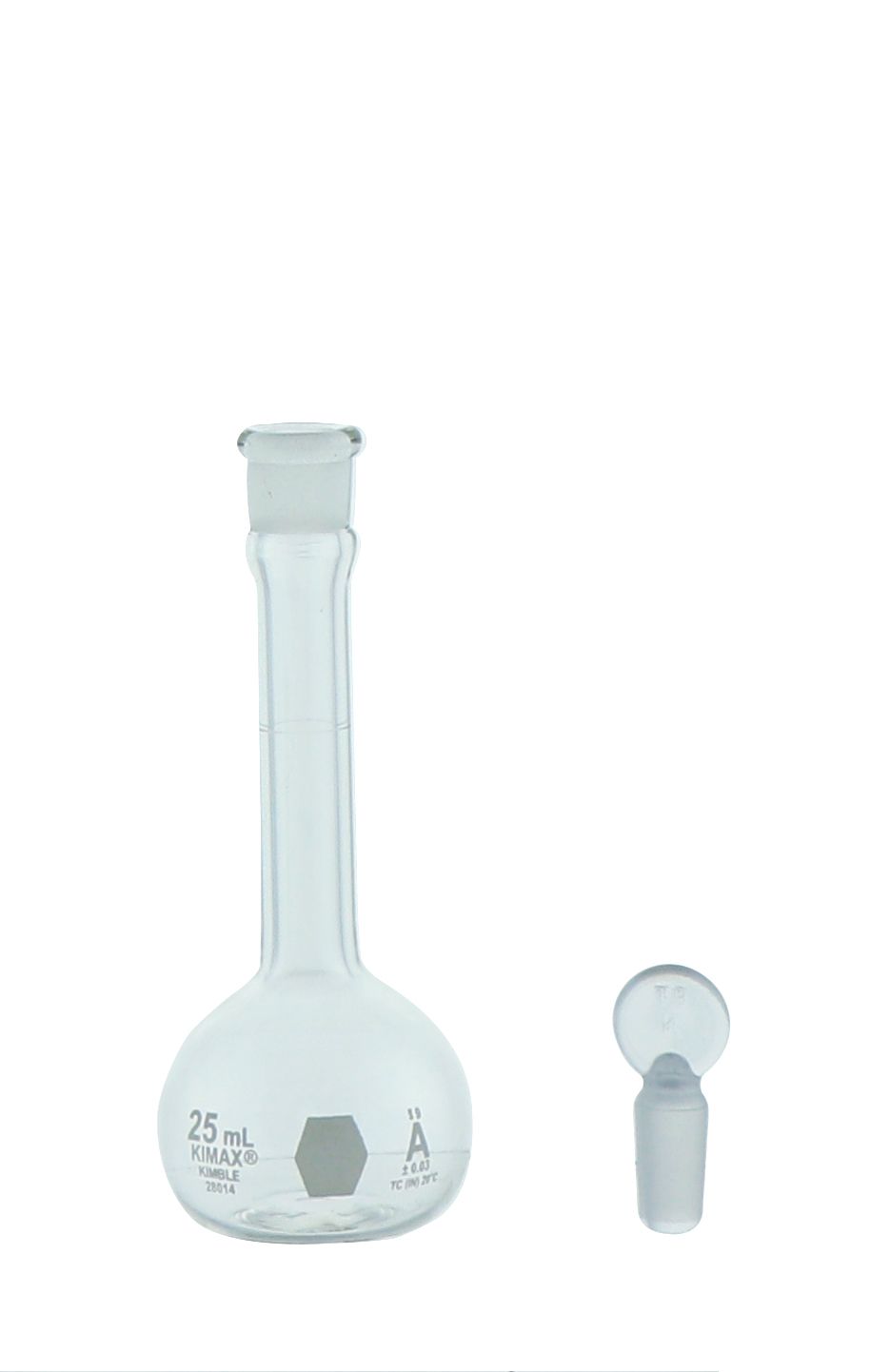MATRAZ VOLUMÉTRICO DE 25ml CLASE A ASTM. KIMAX