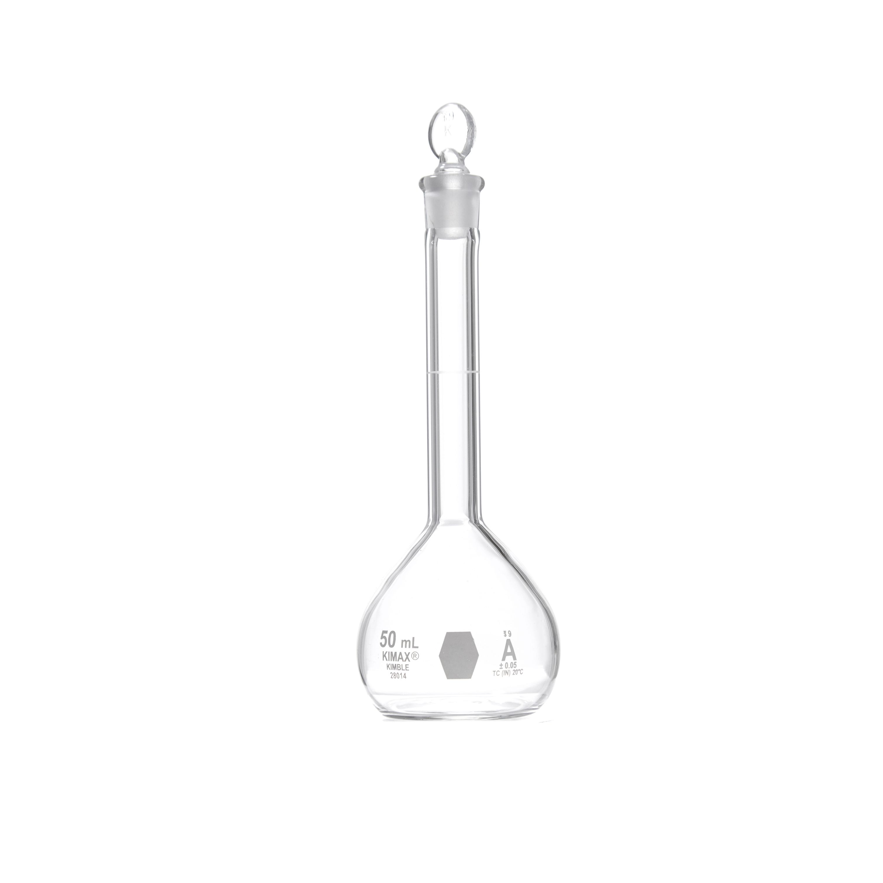 MATRAZ VOLUMÉTRICO DE 50ml CLASE A ASTM. KIMAX
