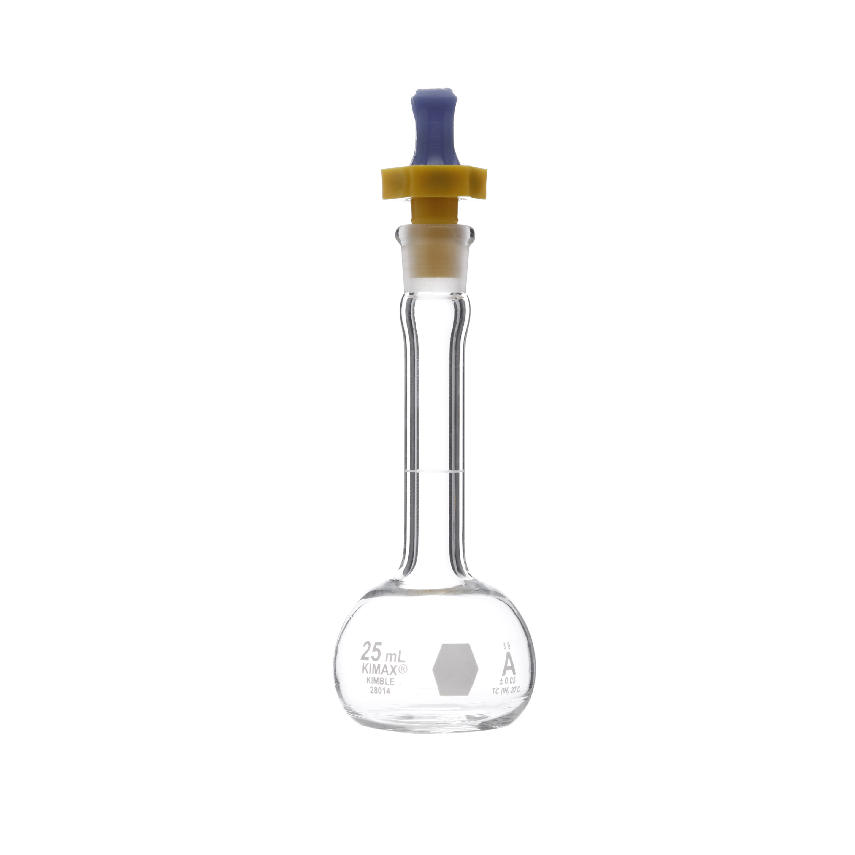 MATRAZ VOLUMÉTRICO DE 25ml CLASE A ASTM. KIMAX
