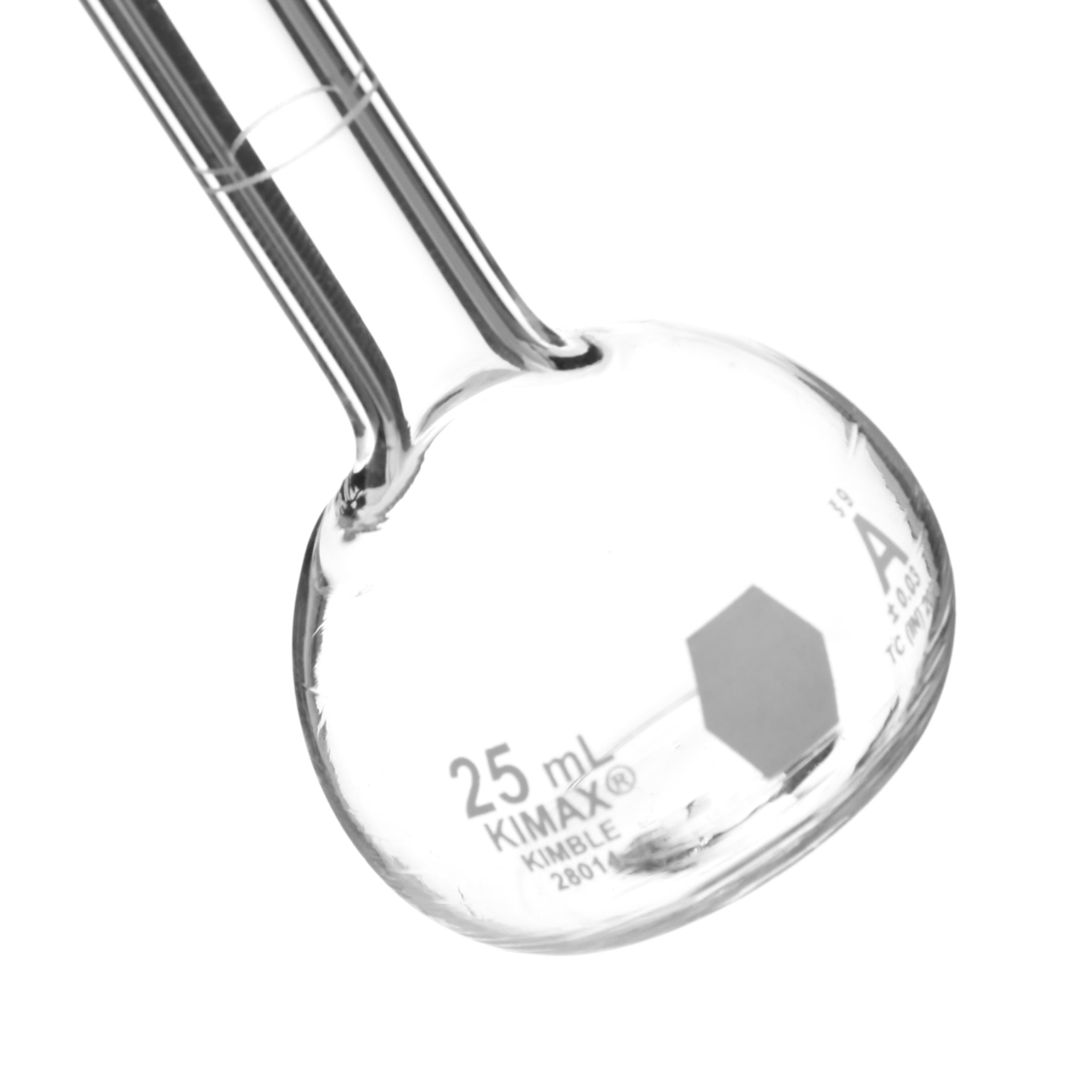 MATRAZ VOLUMÉTRICO DE 25ml CLASE A ASTM. KIMAX