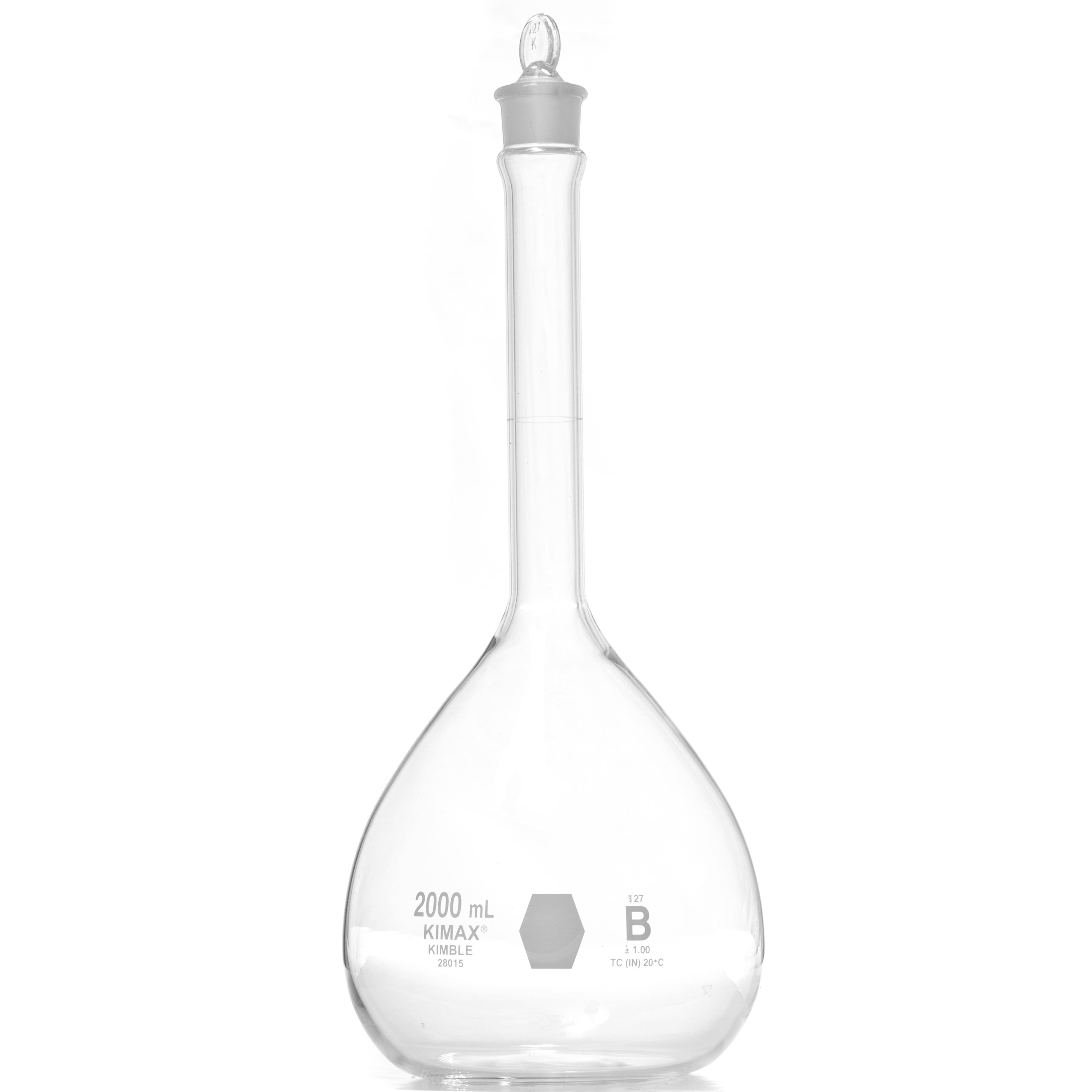 MATRAZ VOLUMÉTRICO DE 2L CLASE B ASTM. KIMAX
