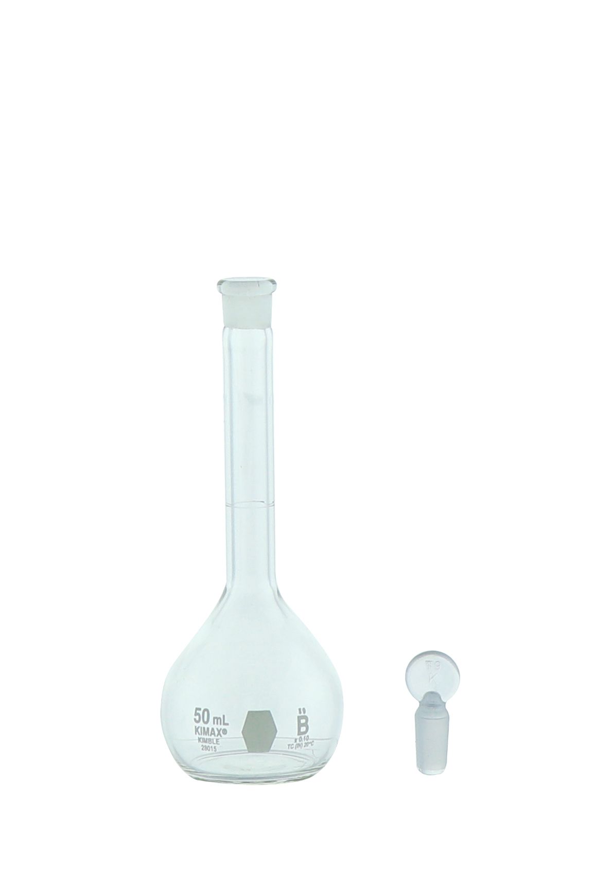 MATRAZ VOLUMÉTRICO DE 50ml CLASE B ASTM. KIMAX