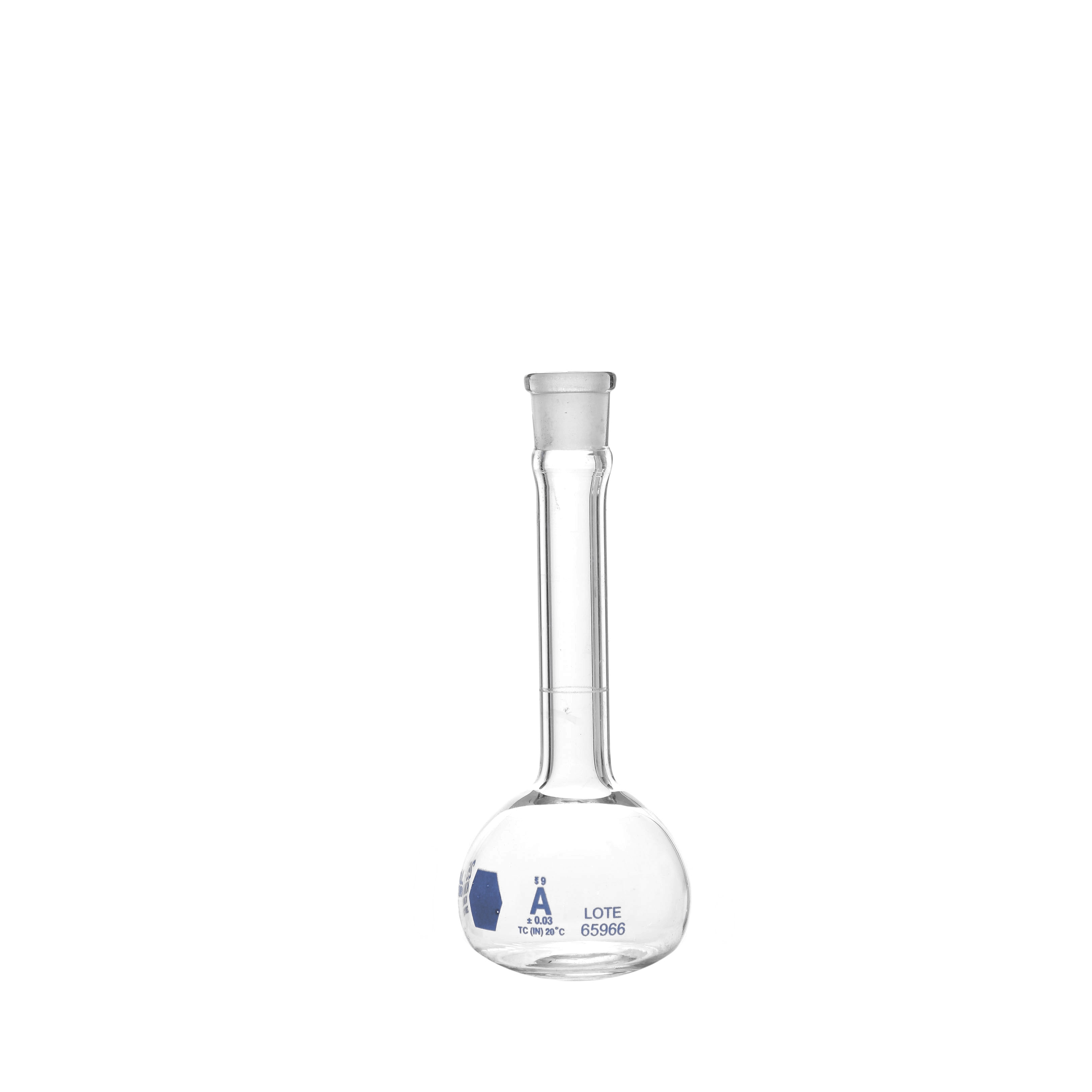 MATRAZ VOLUMÉTRICO DE 25ml CLASE A ASTM. CERTIFICADO POR LOTE. KIMAX