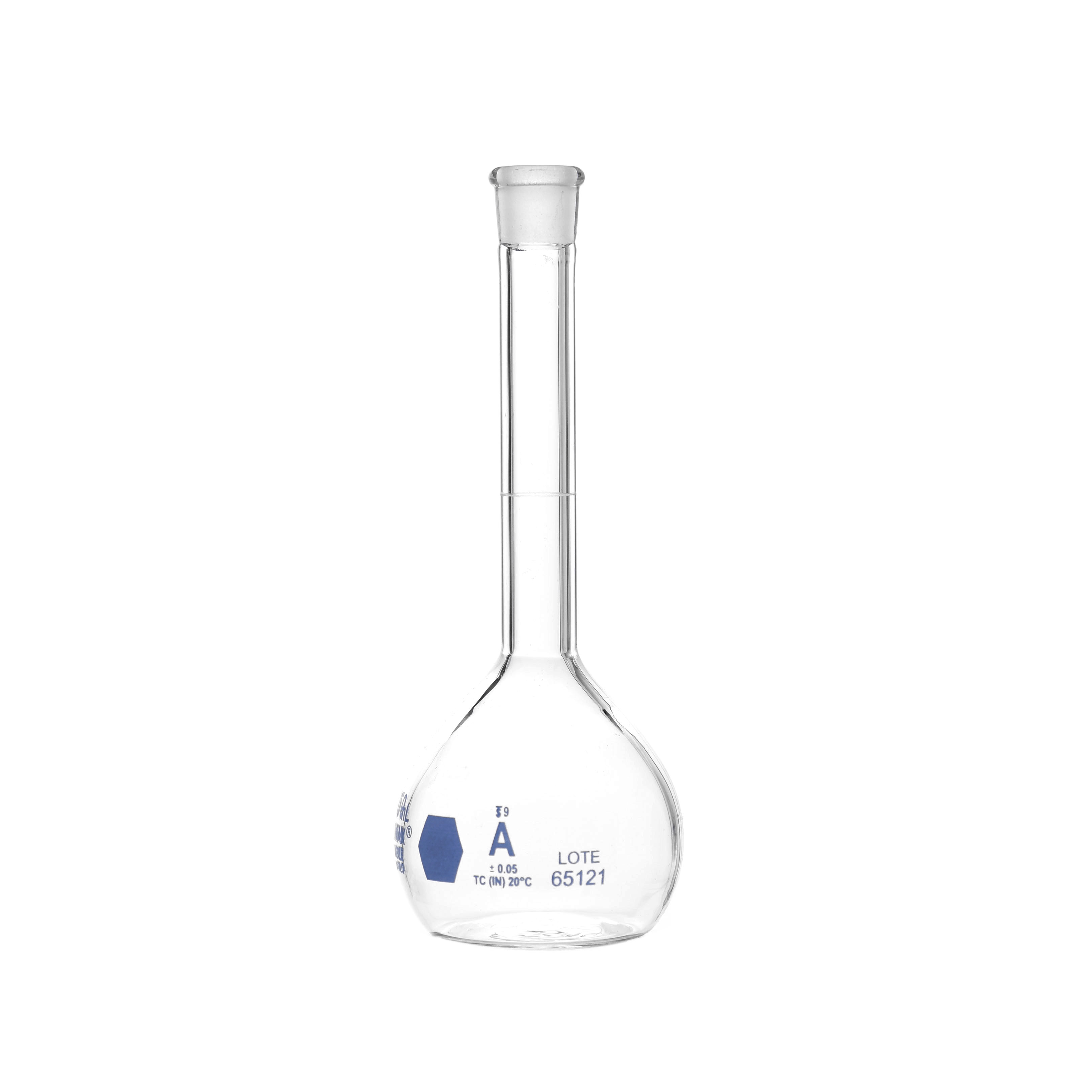 MATRAZ VOLUMÉTRICO DE 50ml CLASE A ASTM. CERTIFICADO POR LOTE. KIMAX