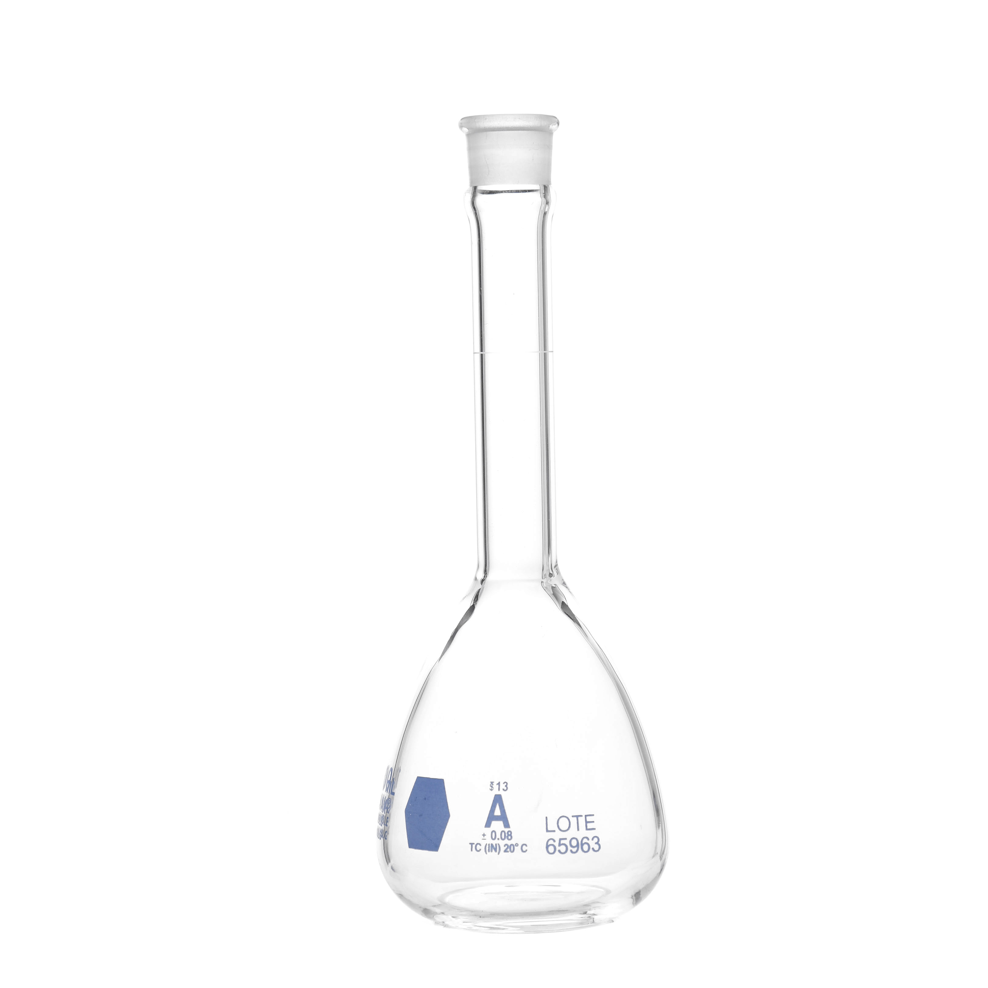 MATRAZ VOLUMÉTRICO DE 100ml CLASE A ASTm. CERTIFICADO POR LOTE. KIMAX