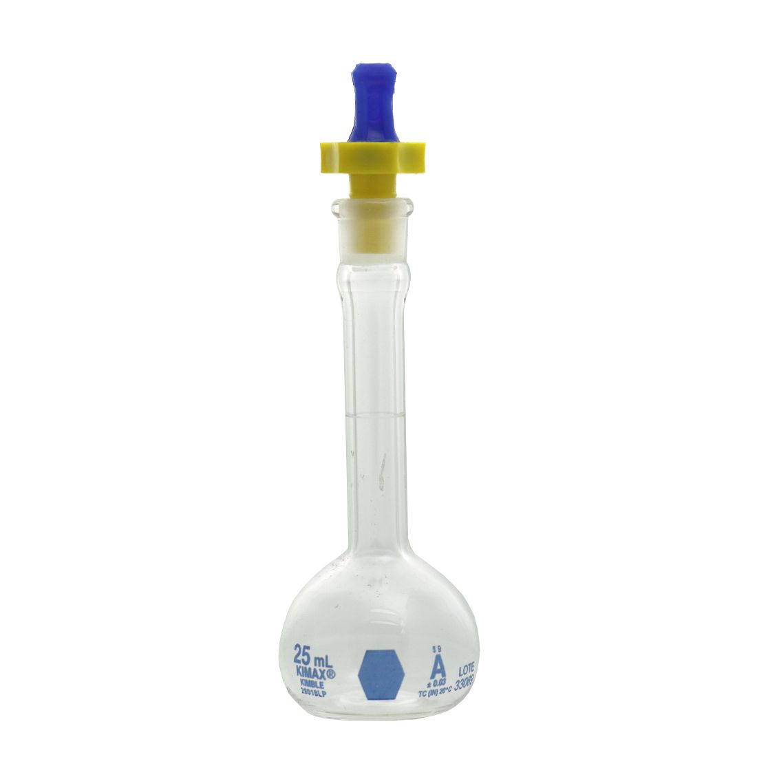 MATRAZ VOLUMÉTRICO DE 25ml CLASE A ASTM. KIMAX