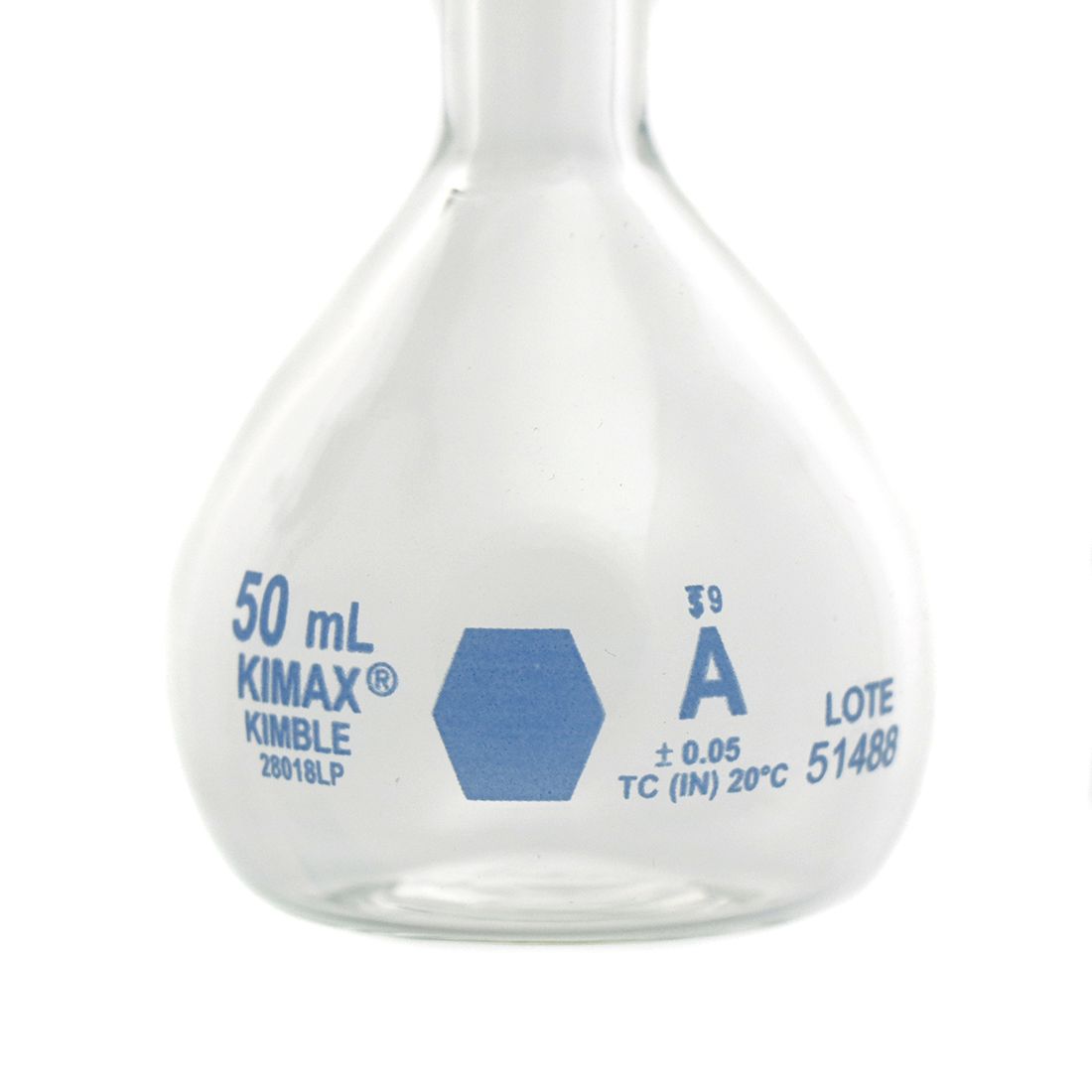 MATRAZ VOLUMÉTRICO DE 50ml CLASE A ASTM. KIMAX