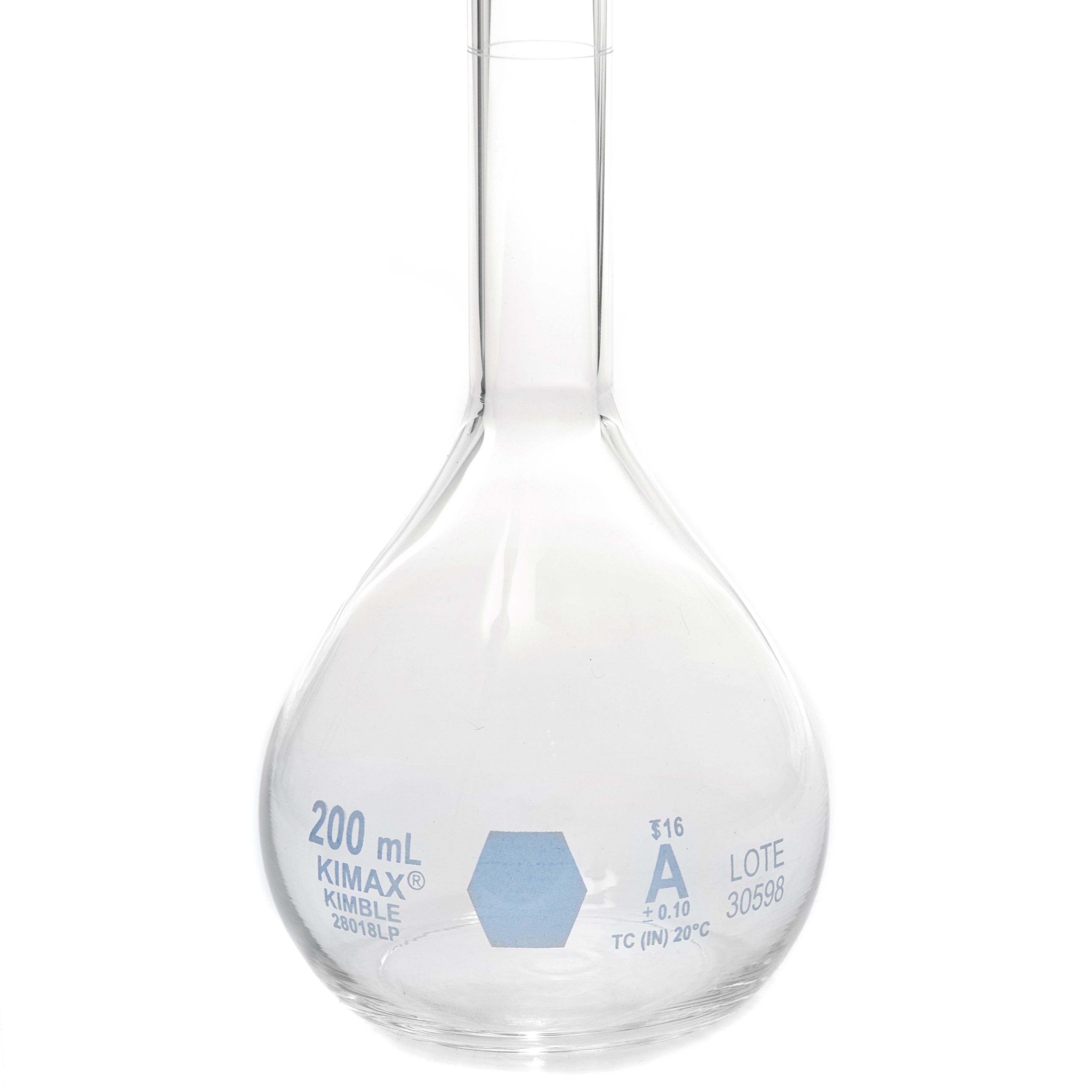MATRAZ VOLUMÉTRICO DE 200ml CLASE A ASTM. KIMAX