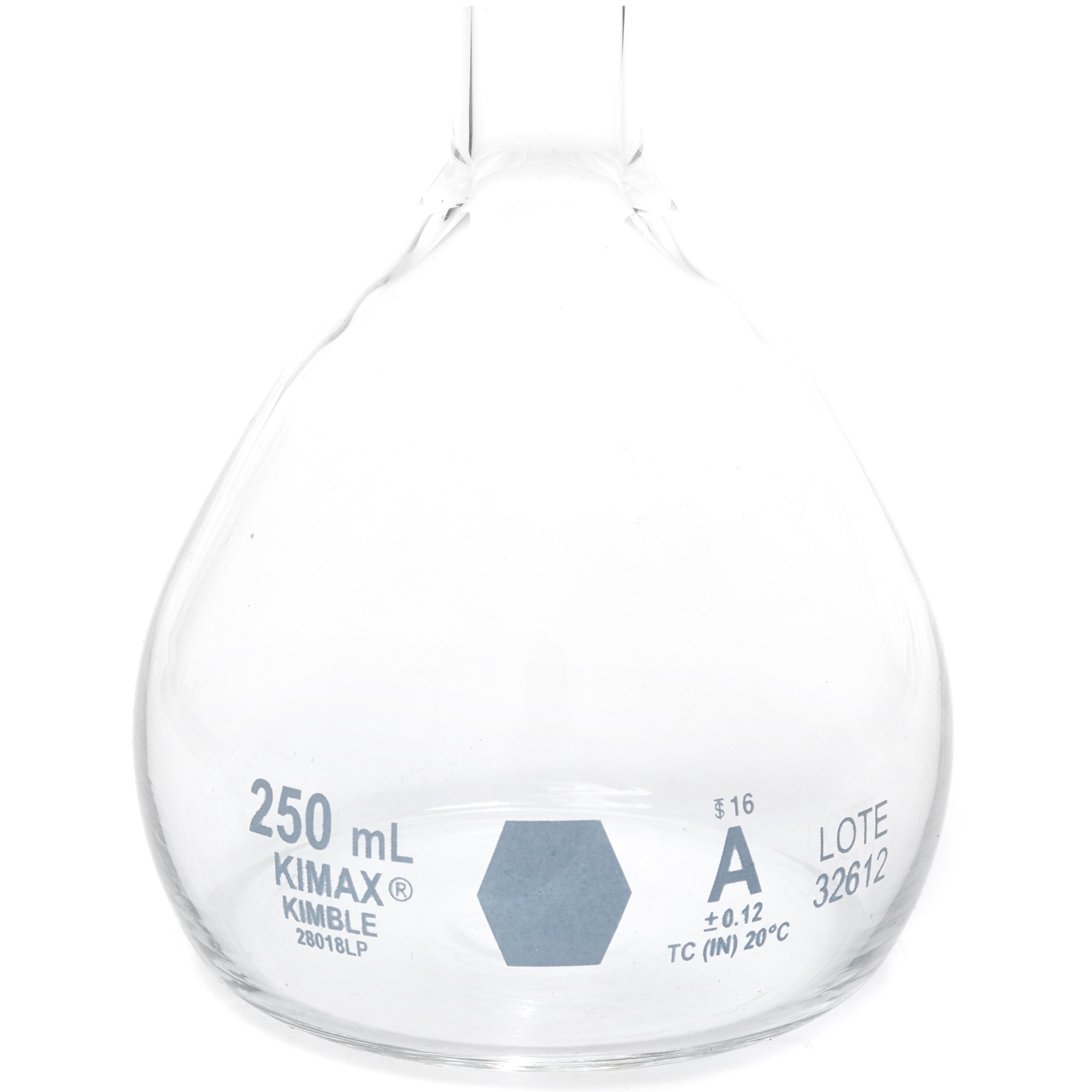 MATRAZ VOLUMÉTRICO DE 250ml CLASE A ASTM. KIMAX