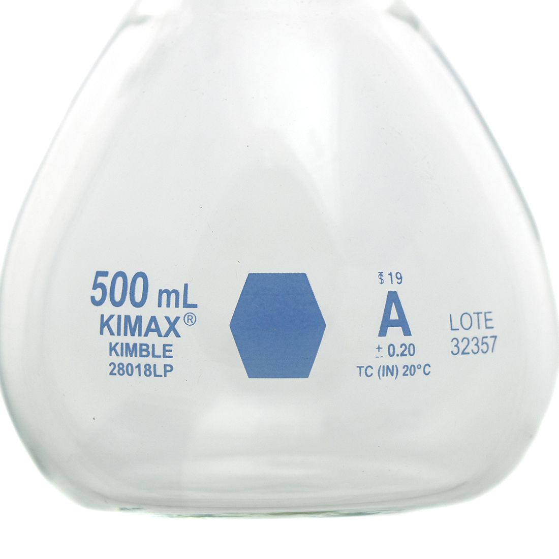 MATRAZ VOLUMÉTRICO DE 500ml CLASE A ASTM. KIMAX