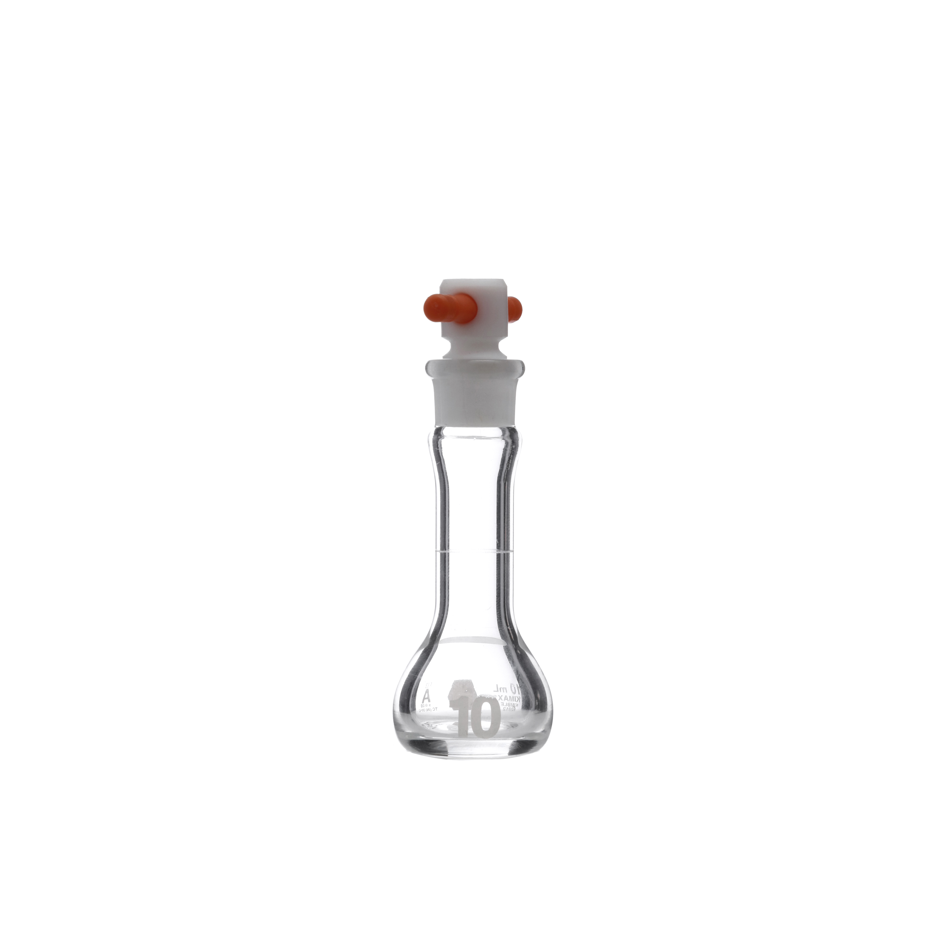 MATRAZ VOLUMÉTRICO DE 10ml CLASE A ASTM. BOCA ANCHA. KIMAX