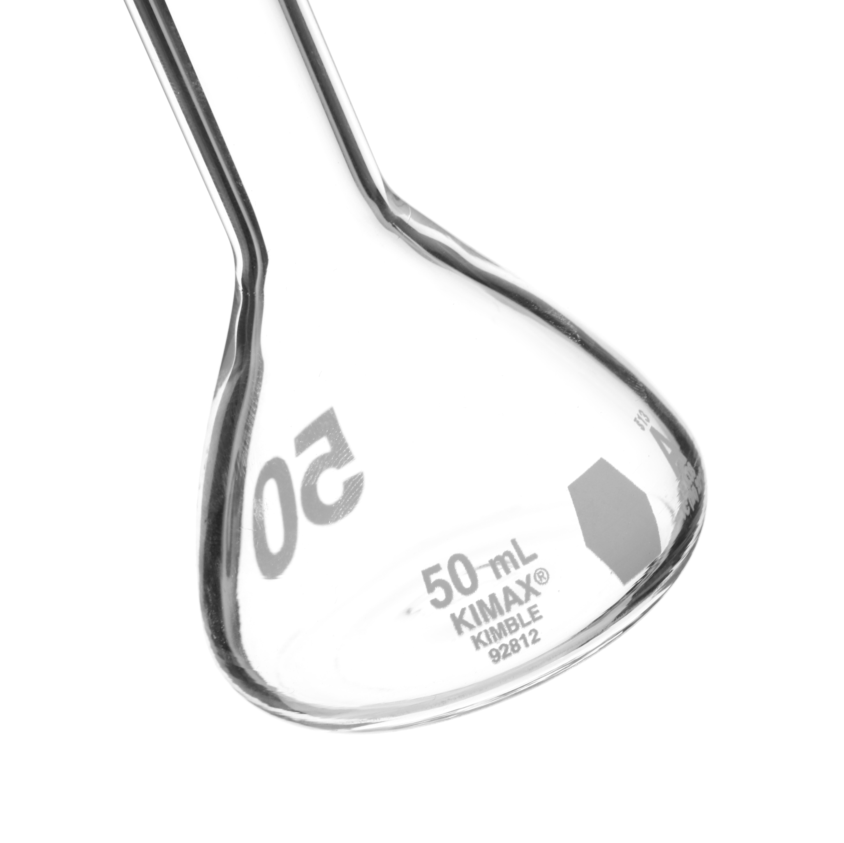 MATRAZ VOLUMÉTRICO DE 50ml CLASE A ASTM. BOCA ANCHA. VIDRIO KIMAX