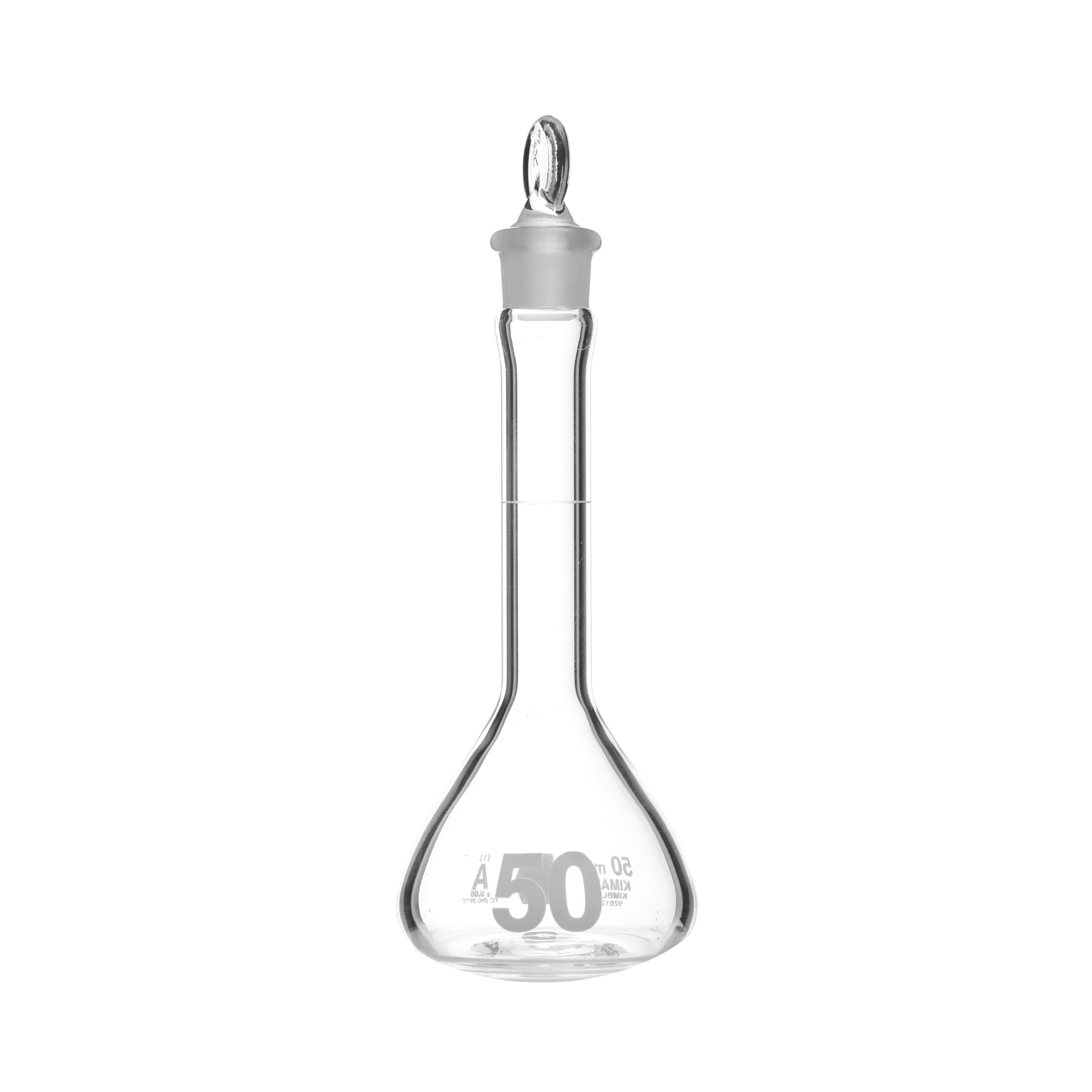 MATRAZ VOLUMÉTRICO DE 50ml CLASE A ASTM. BOCA ANCHA. KIMAX