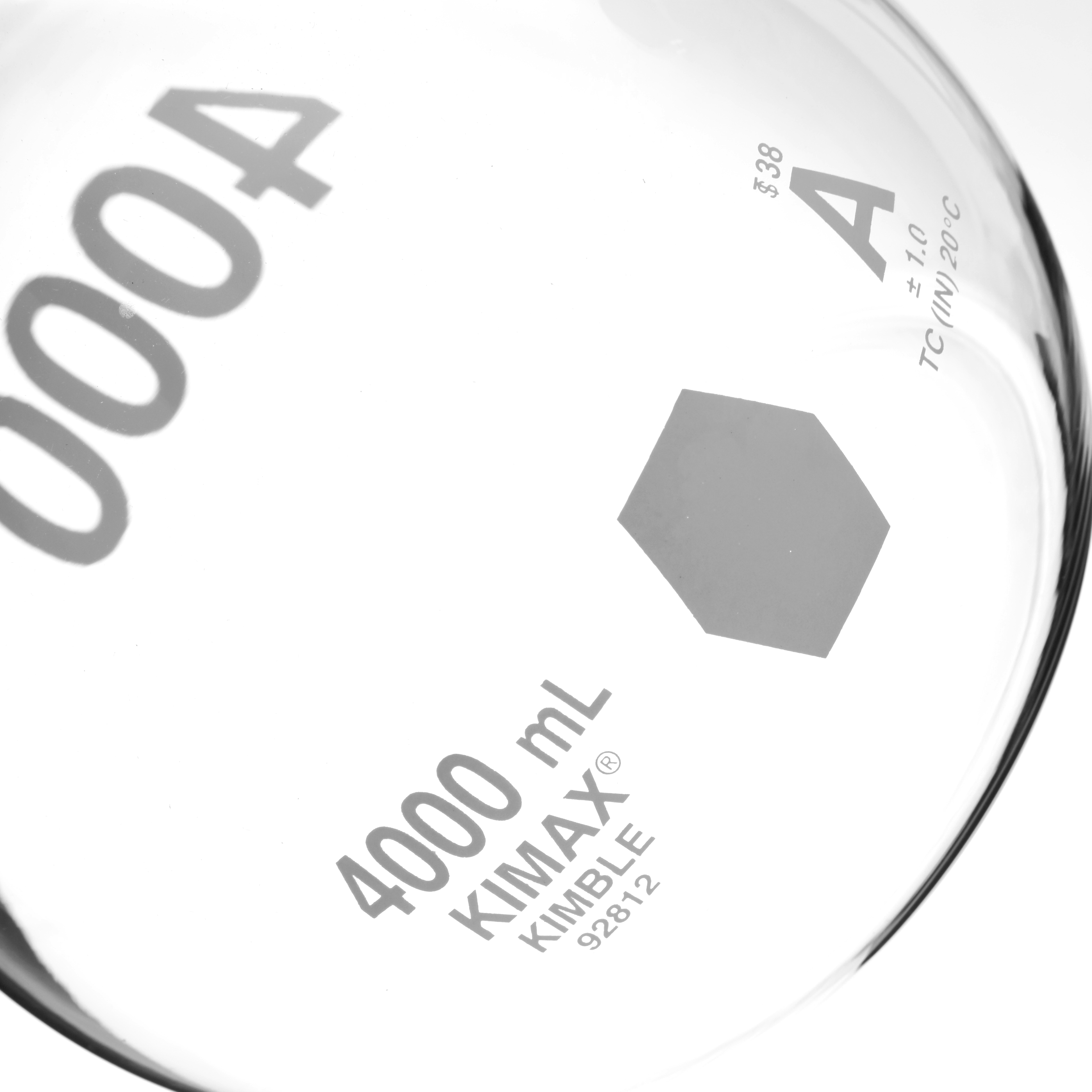 MATRAZ VOLUMÉTRICO DE 4L CLASE A ASTM. BOCA ANCHA. KIMAX