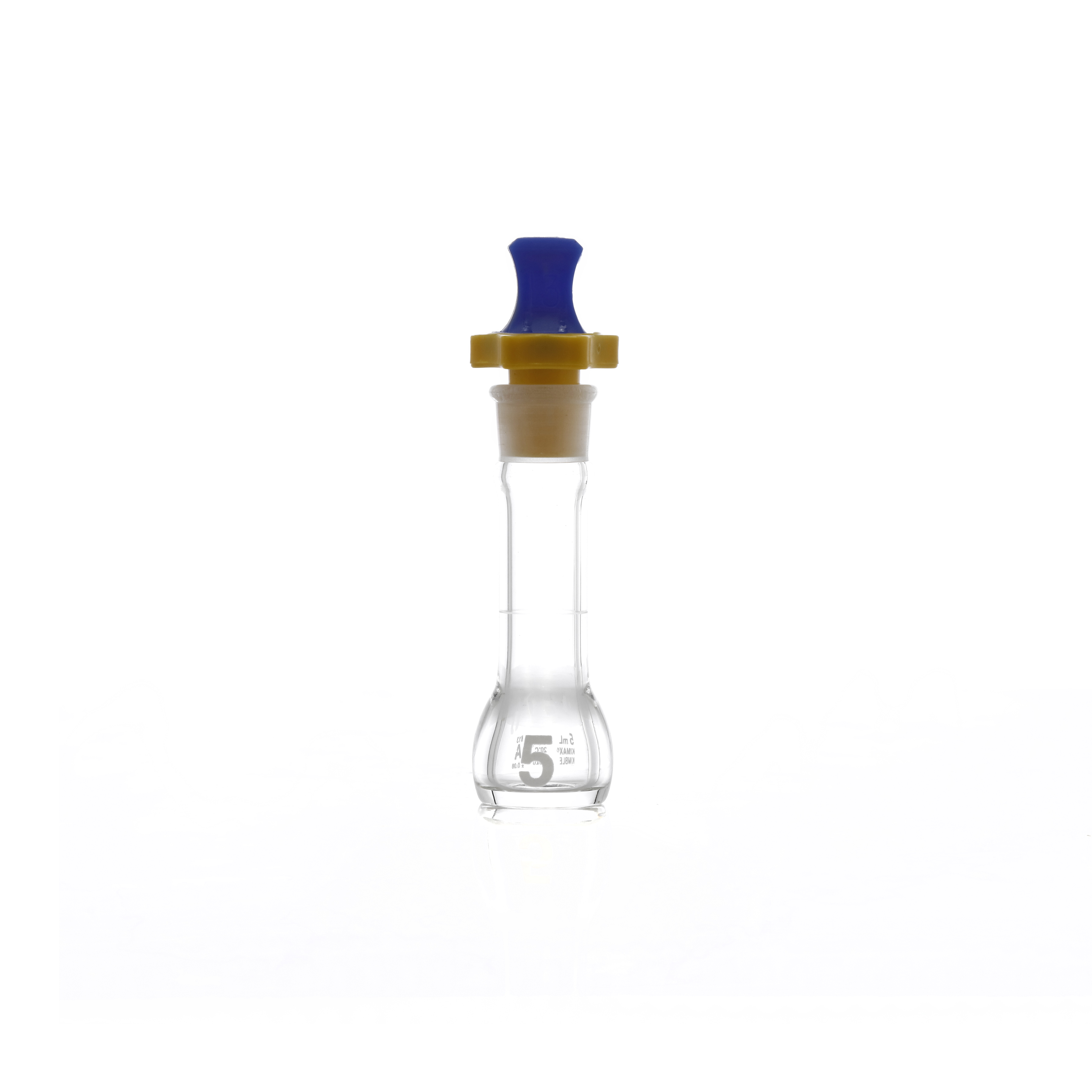 MATRAZ VOLUMETRICO DE 5 ml CLASE A ASTM CON CERTIFICADO. KIMAX