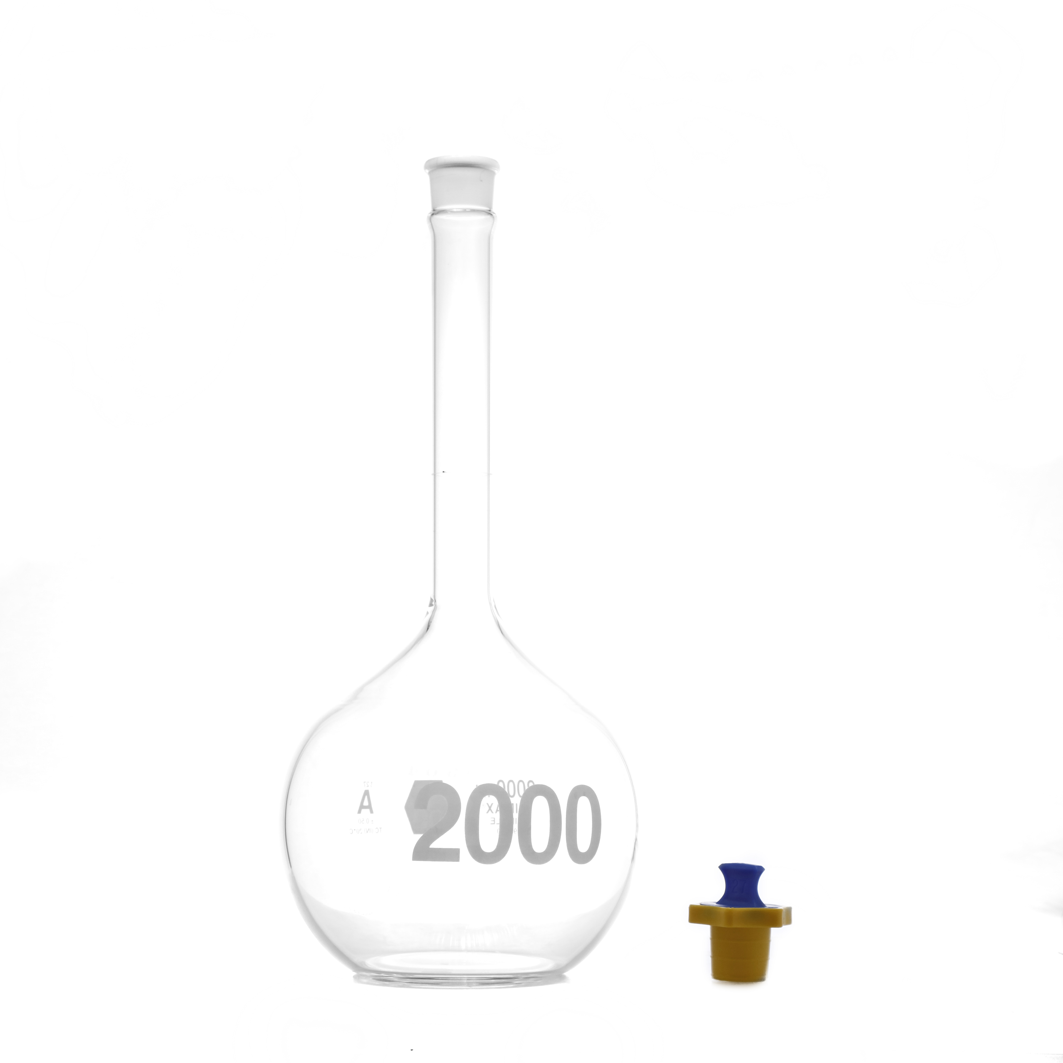 MATRAZ VOLUMETRICO DE 2 l CLASE A ASTM CON CERTIFICADOS. KIMAX