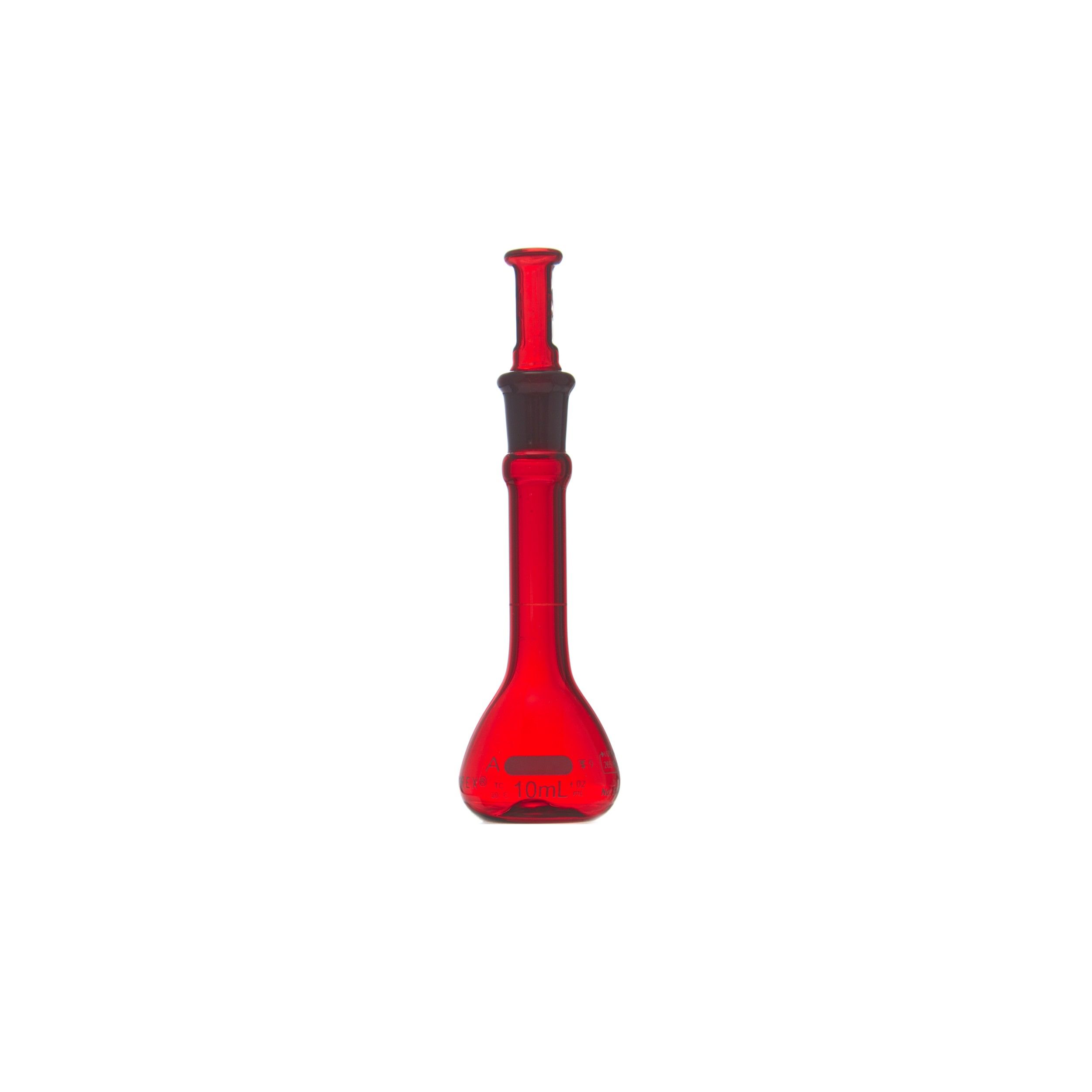 MATRAZ VOLUMÉTRICO DE 10ml CLASE A ASTM ACTÍNICO. PYREX