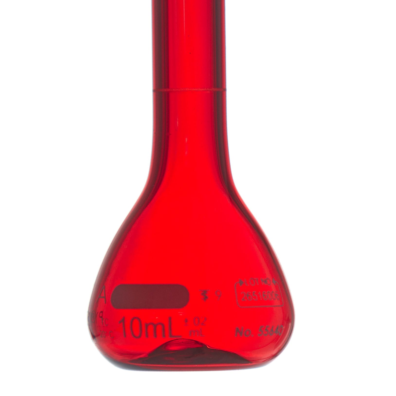 MATRAZ VOLUMÉTRICO DE 10ml CLASE A ASTM ACTÍNICO. PYREX