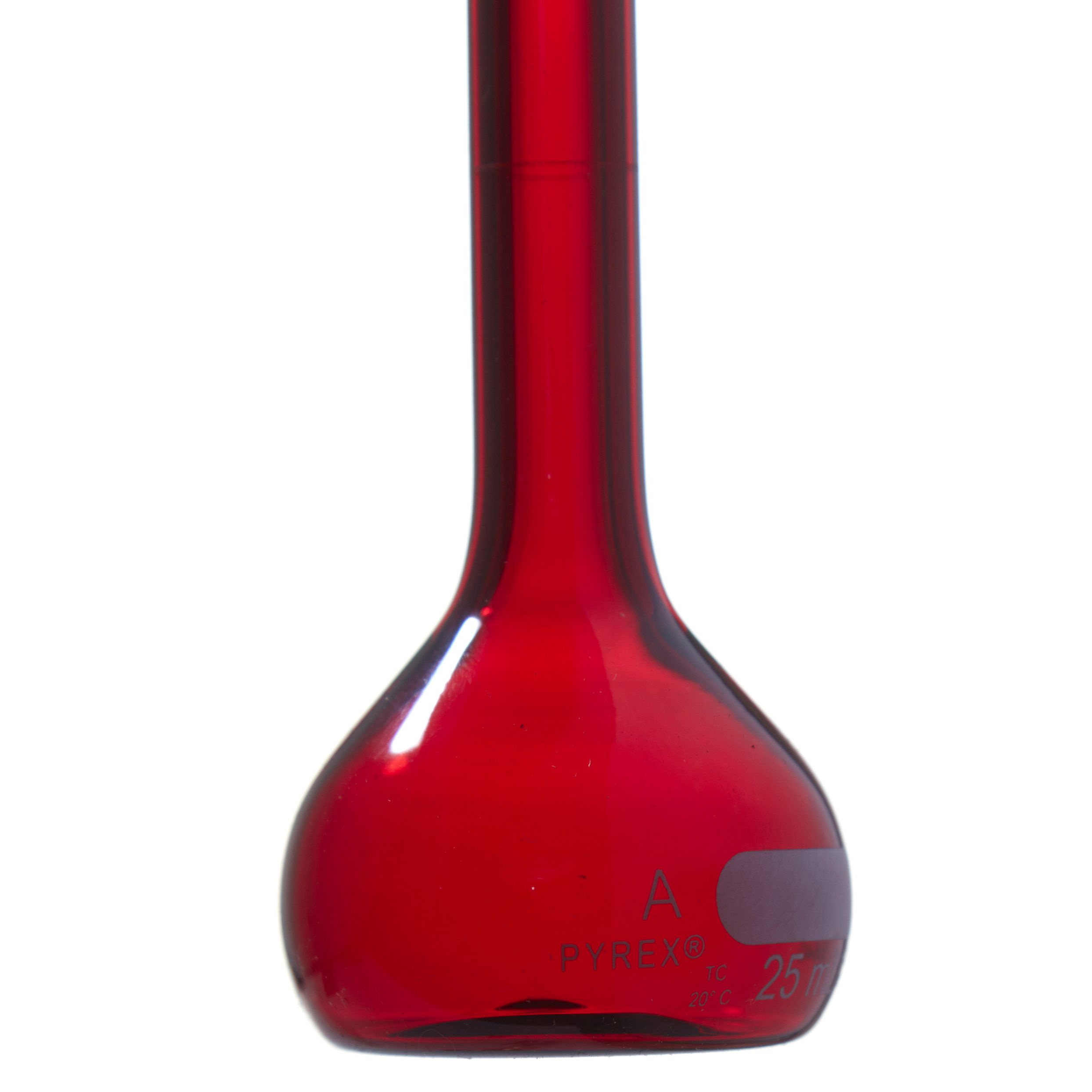 MATRAZ VOLUMÉTRICO DE 25ml CLASE A ASTM ACTÍNICO. PYREX