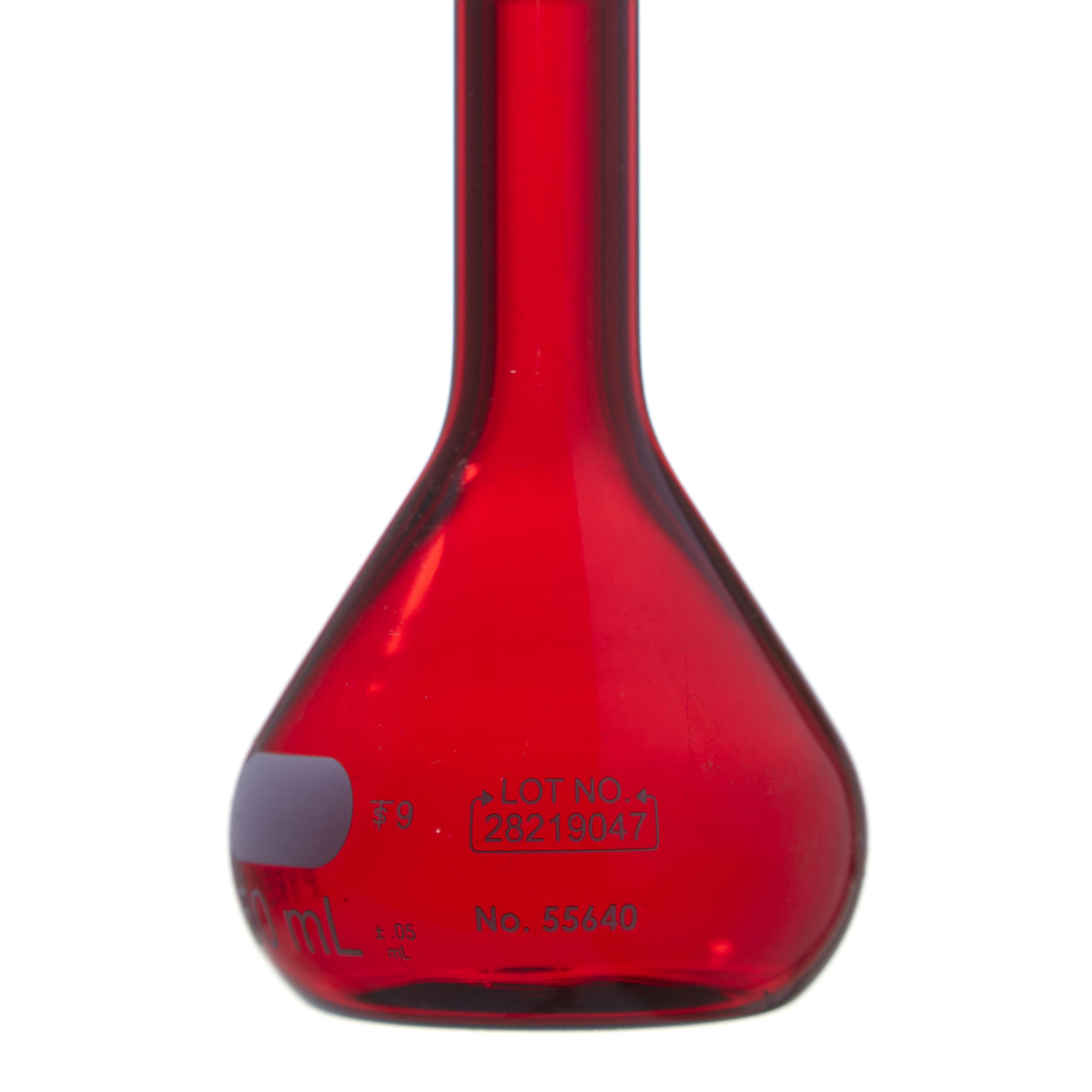 MATRAZ VOLUMÉTRICO DE 50ml CLASE A ASTM ACTÍNICO. PYREX