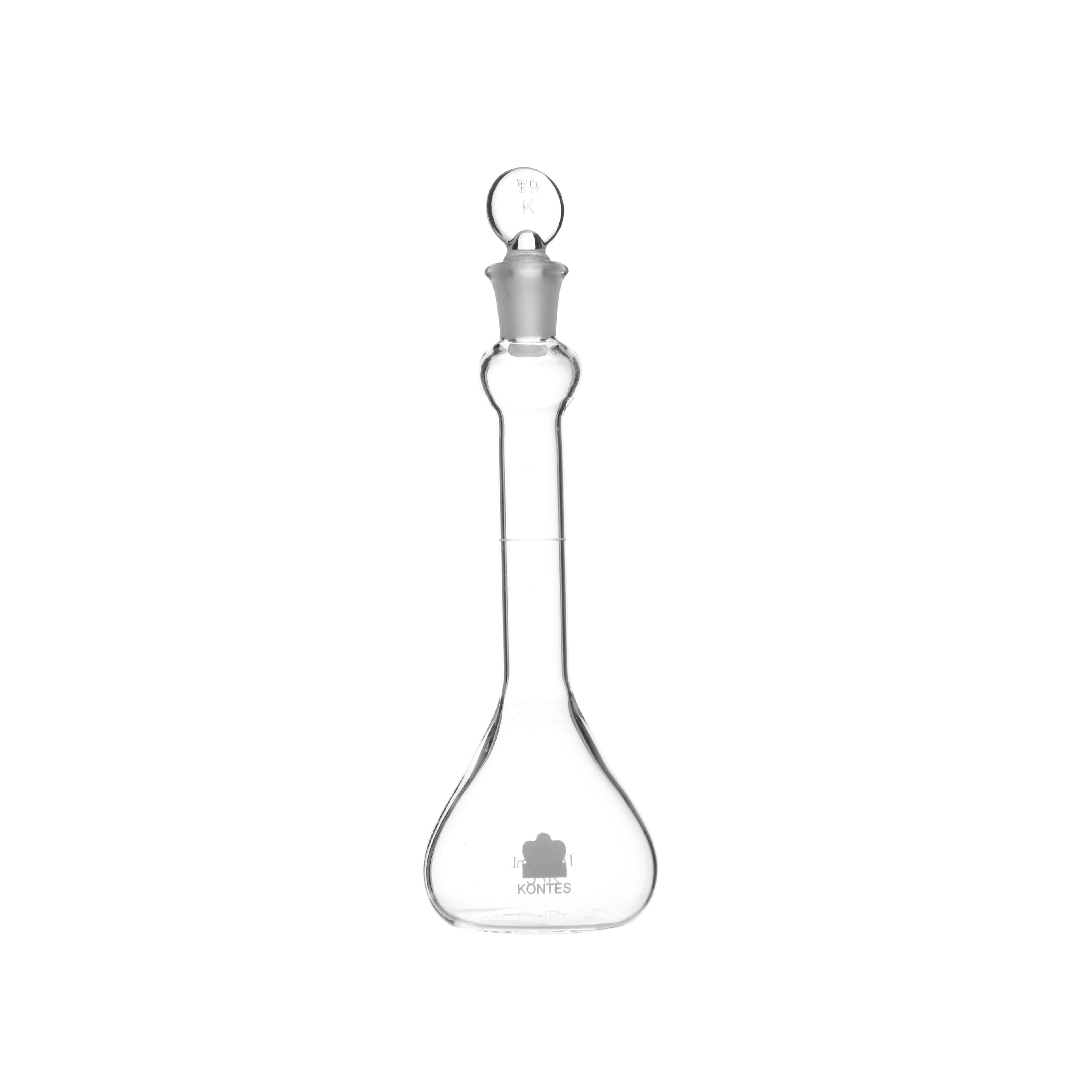 MATRAZ VOLUMÉTRICO CON BULBO MEZCLADOR DE 30ml CLASE A ASTm. KONTES