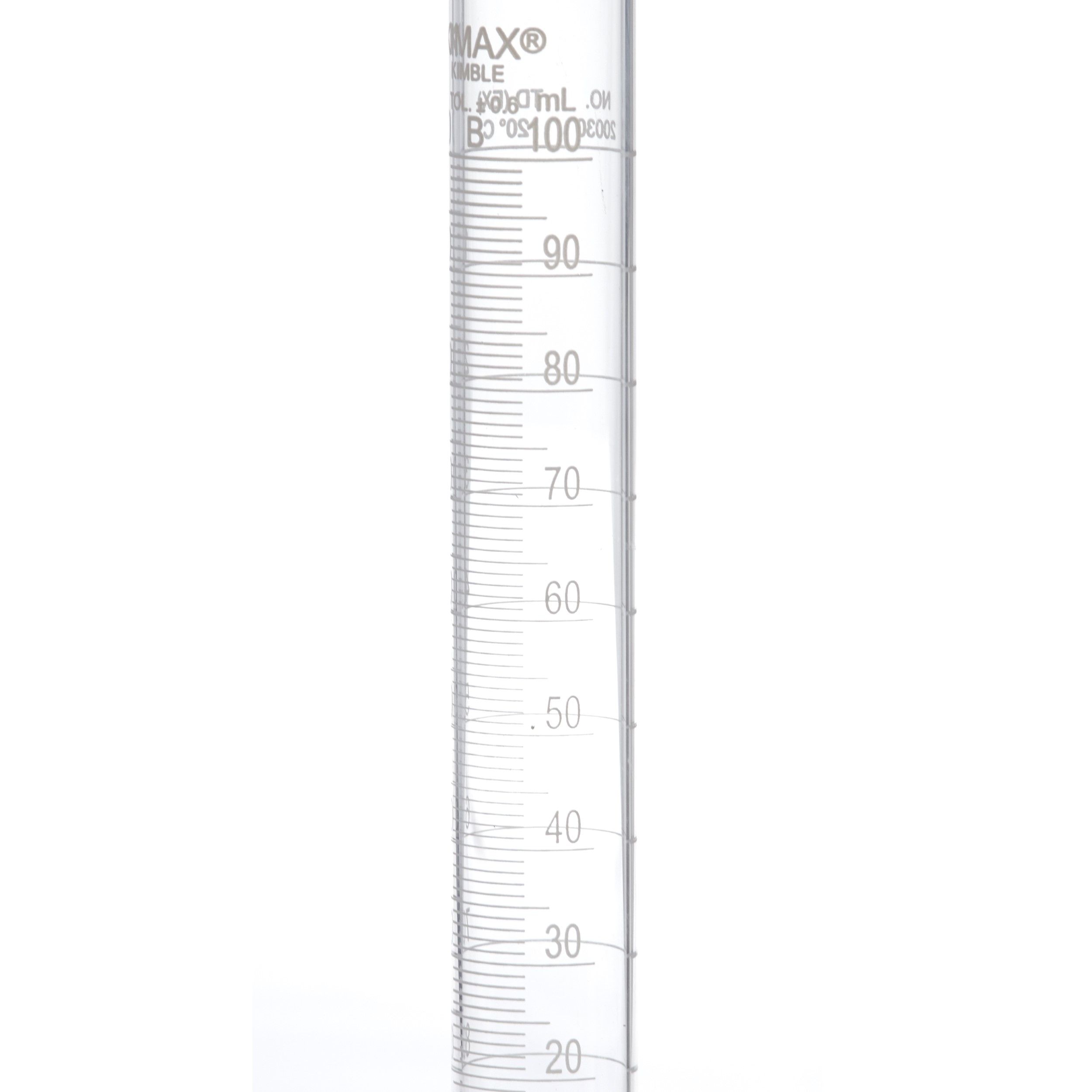 PROBETA GRADUADA DE 100ml CLASE B ASTM. DOBLE ESCALA. KIMAX