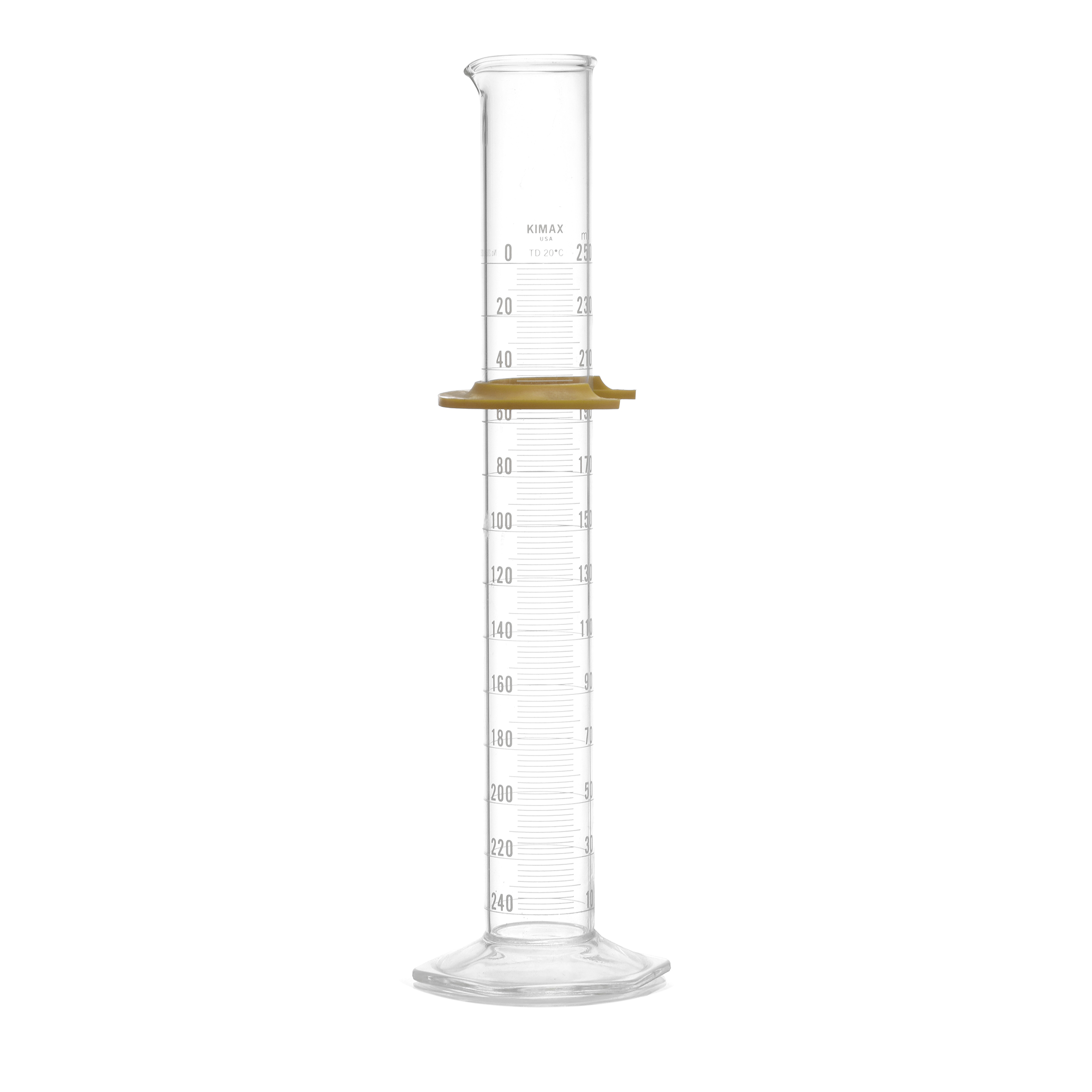 PROBETA GRADUADA DE 250ml CLASE B ASTM. DOBLE ESCALA. KIMAX