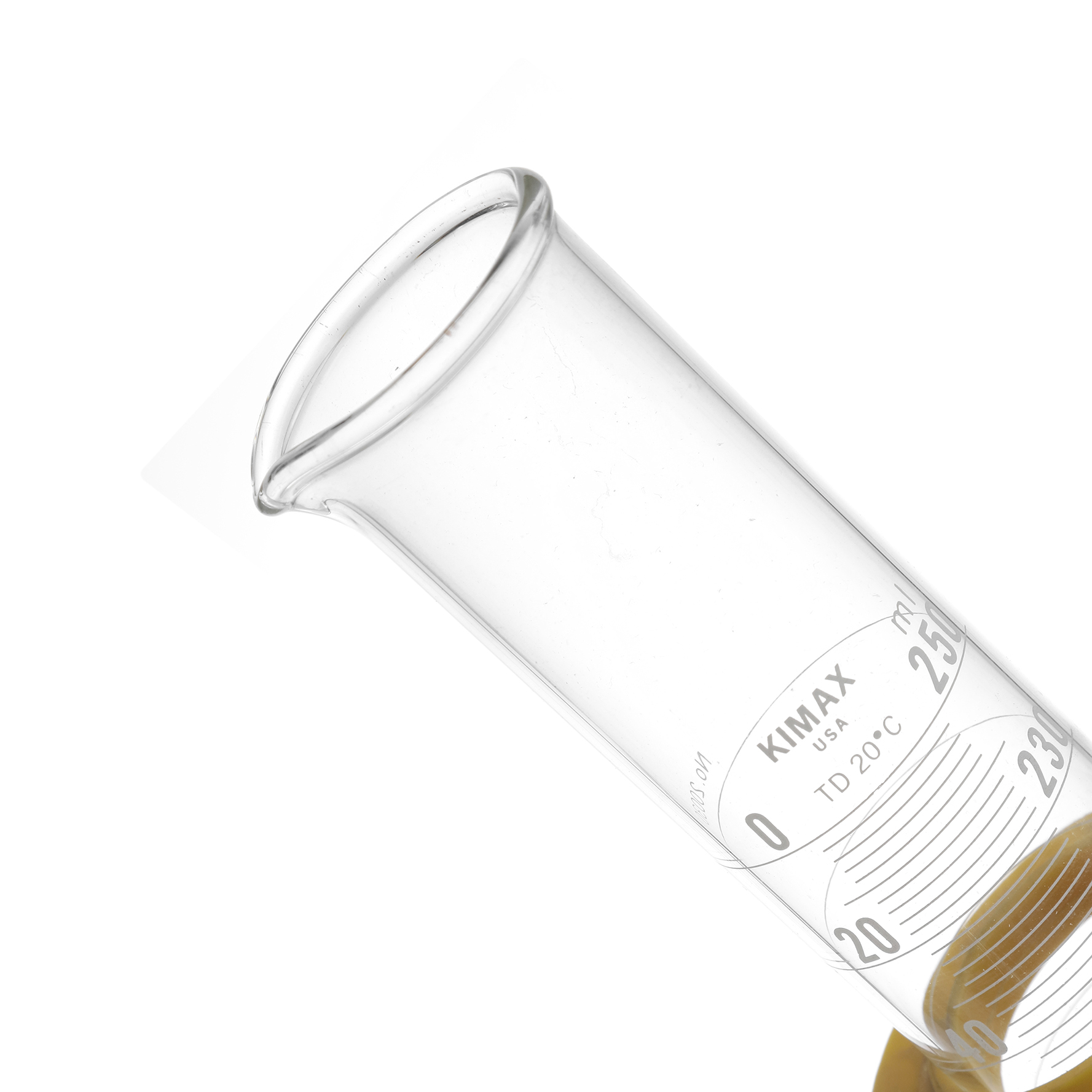 PROBETA GRADUADA DE 250ml CLASE B ASTM. DOBLE ESCALA. KIMAX