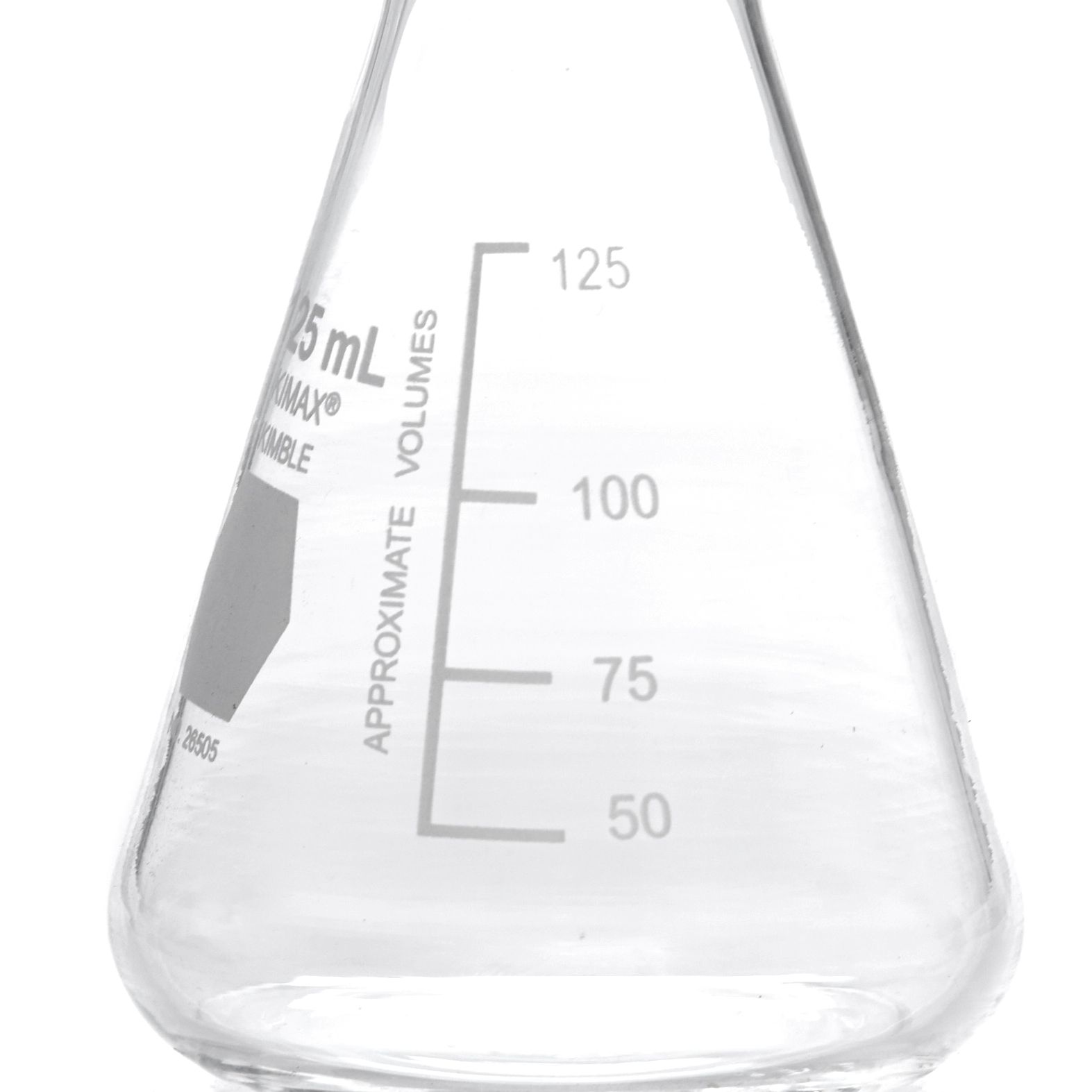 MATRAZ ERLENMEYER DE 125ml CON TAPÓN ROSCADO. KIMAX