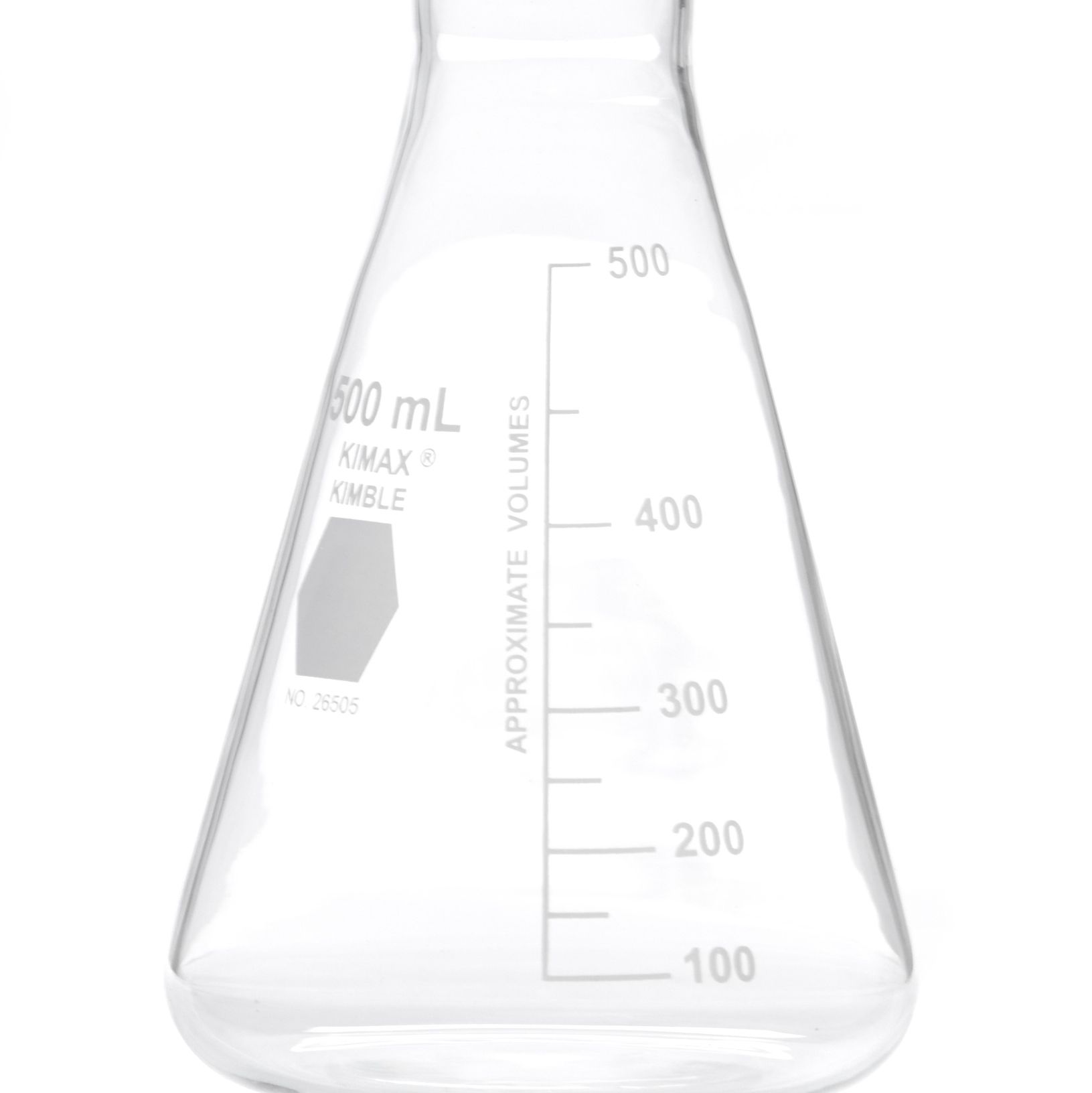 MATRAZ ERLENMEYER DE 500ml CON TAPÓN ROSCADO. KIMAX