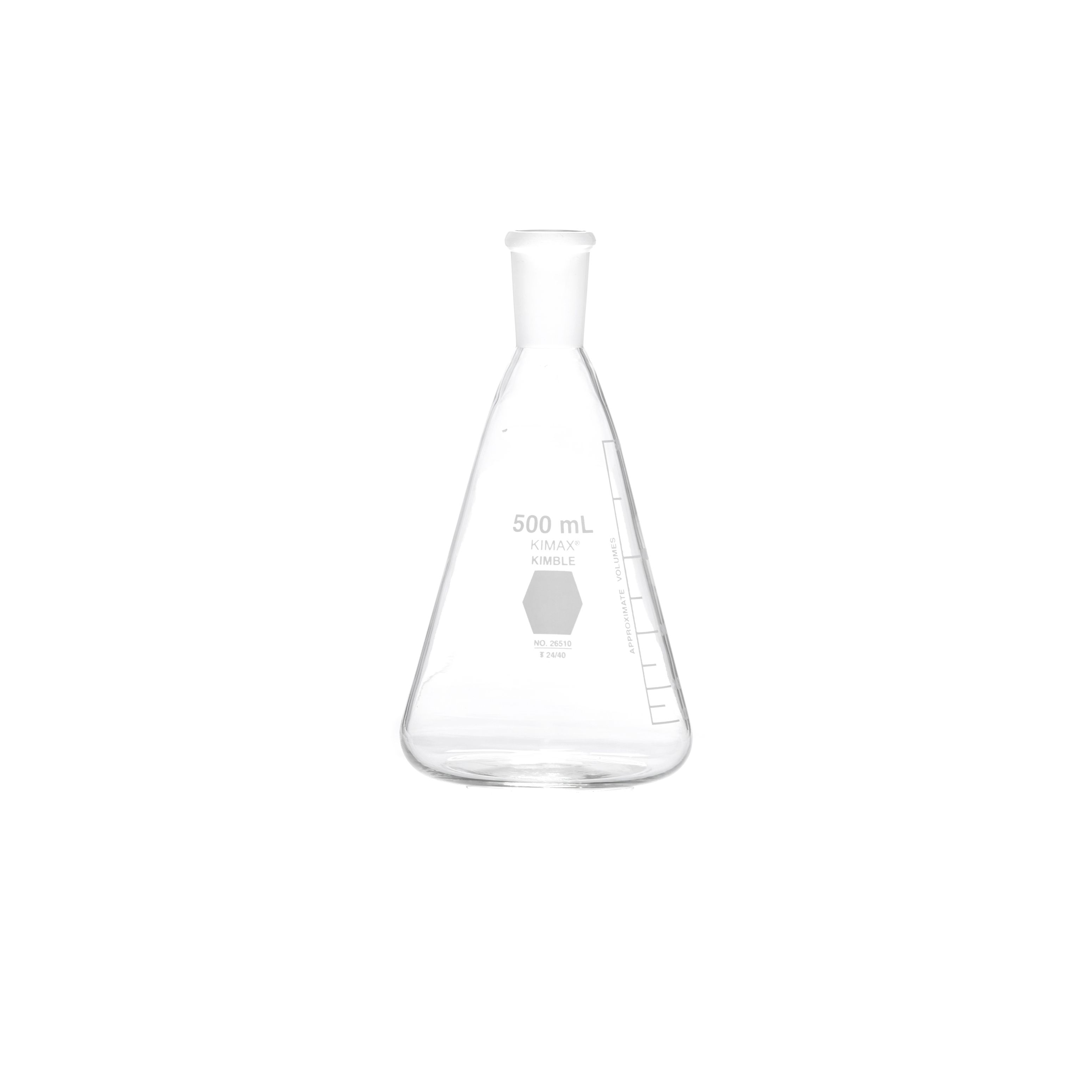 MATRAZ ERLENMEYER DE 500ml CON JUNTA 24/40. KIMAX