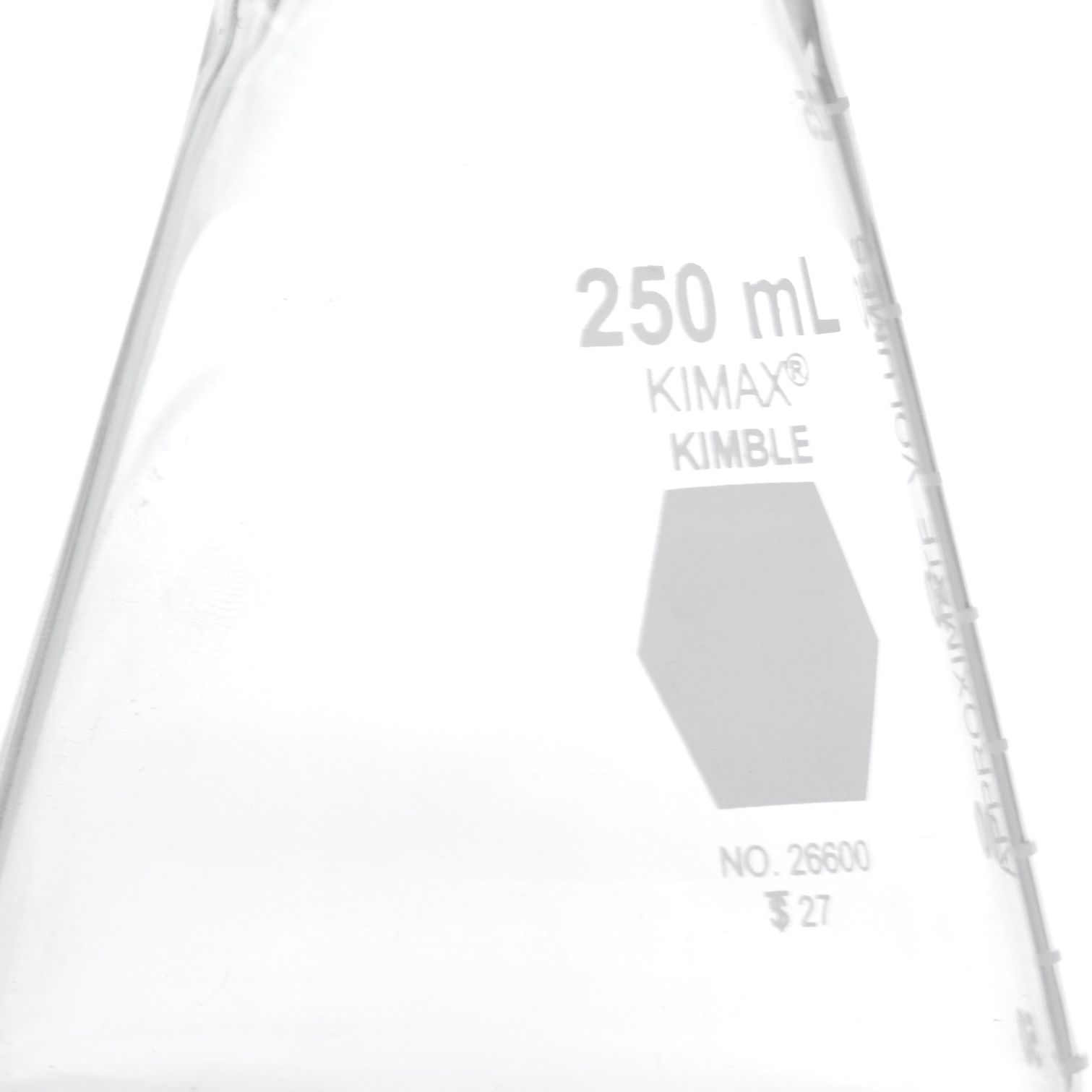 MATRAZ ERLENMEYER DE 250ml CON TAPÓN DE VIDRIO. KIMAX