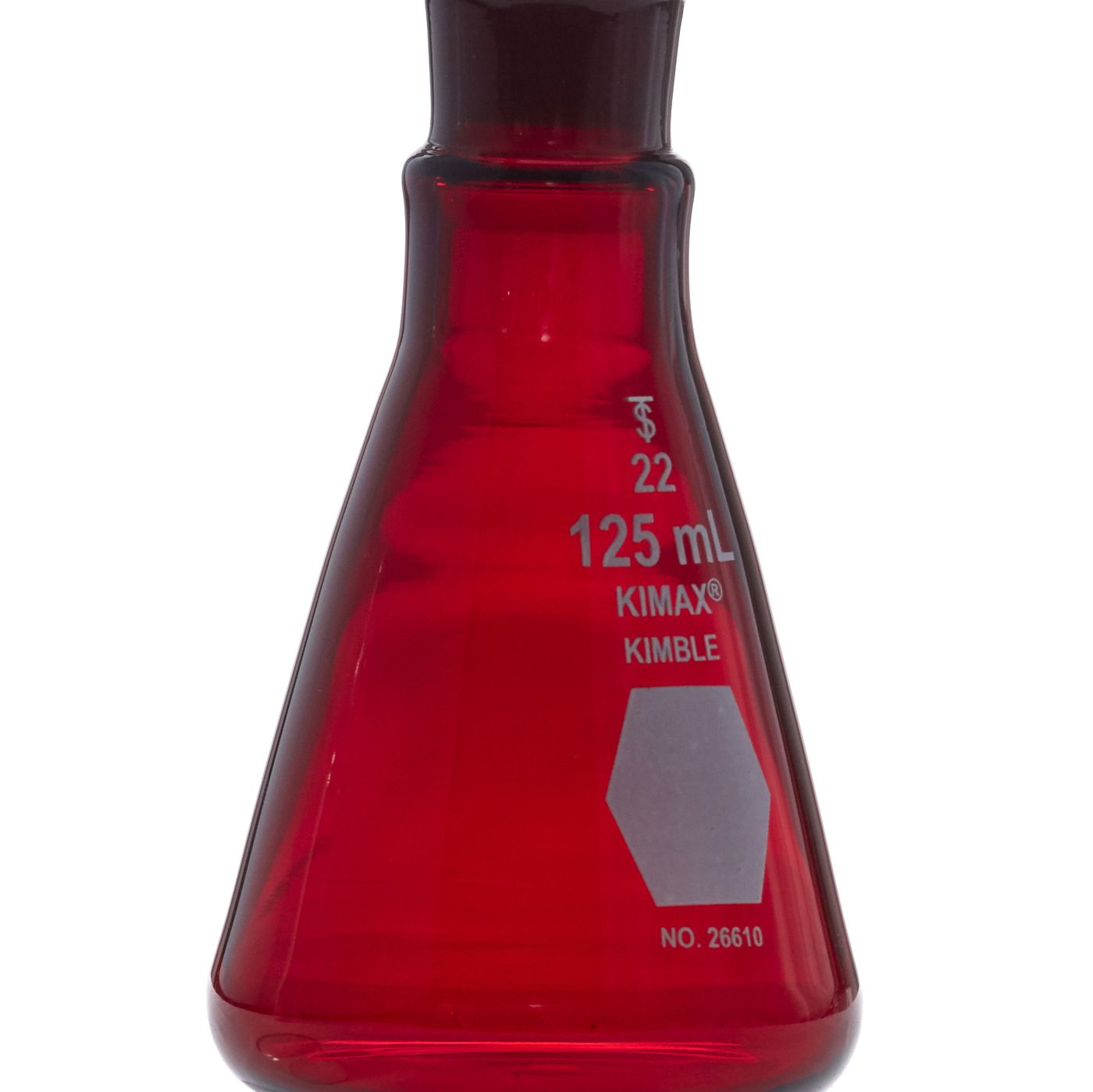 MATRAZ ERLENMEYER DE 125ml ACTÍNICO. KIMAX