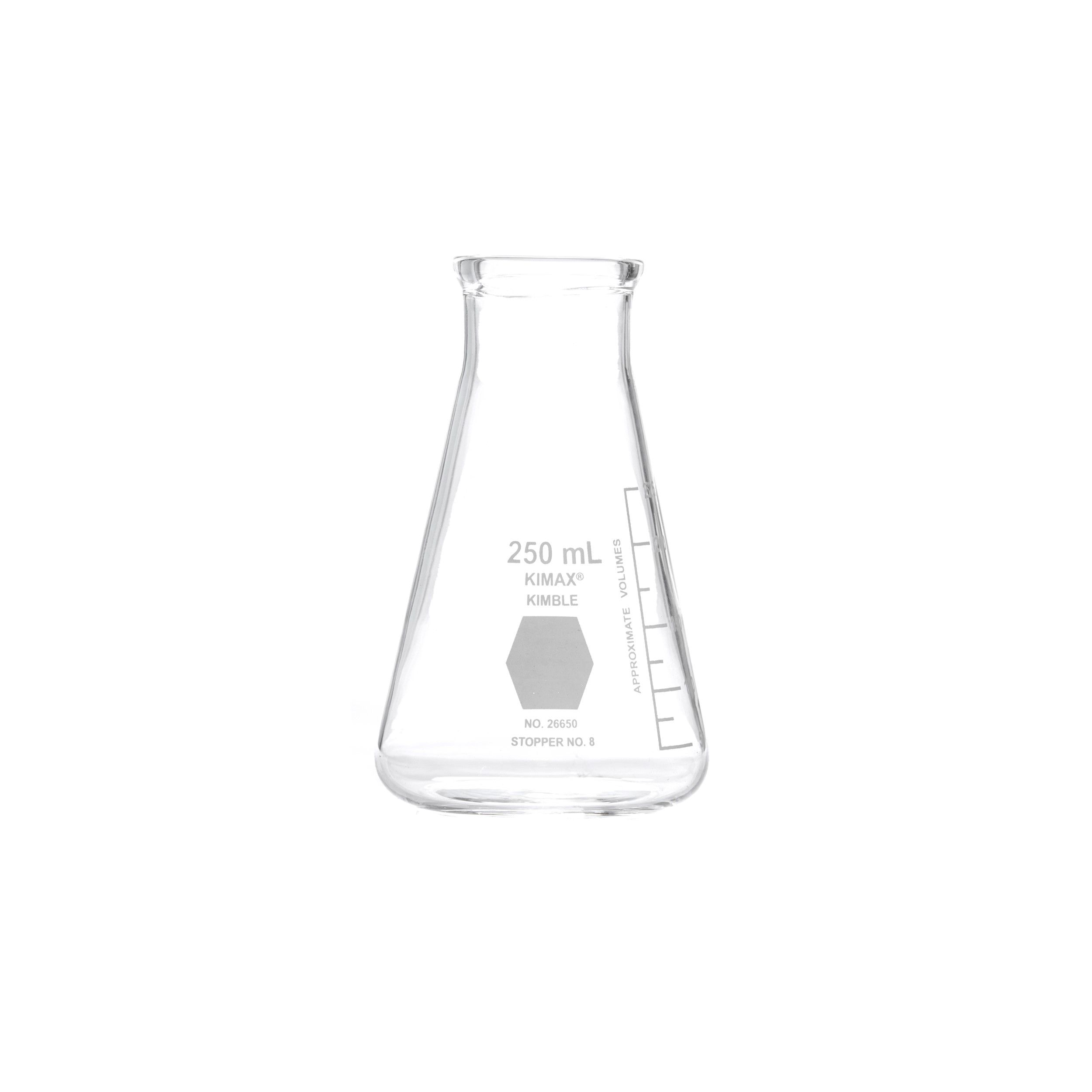 MATRAZ ERLENMEYER DE 250ml BOCA ANCHA. KIMAX
