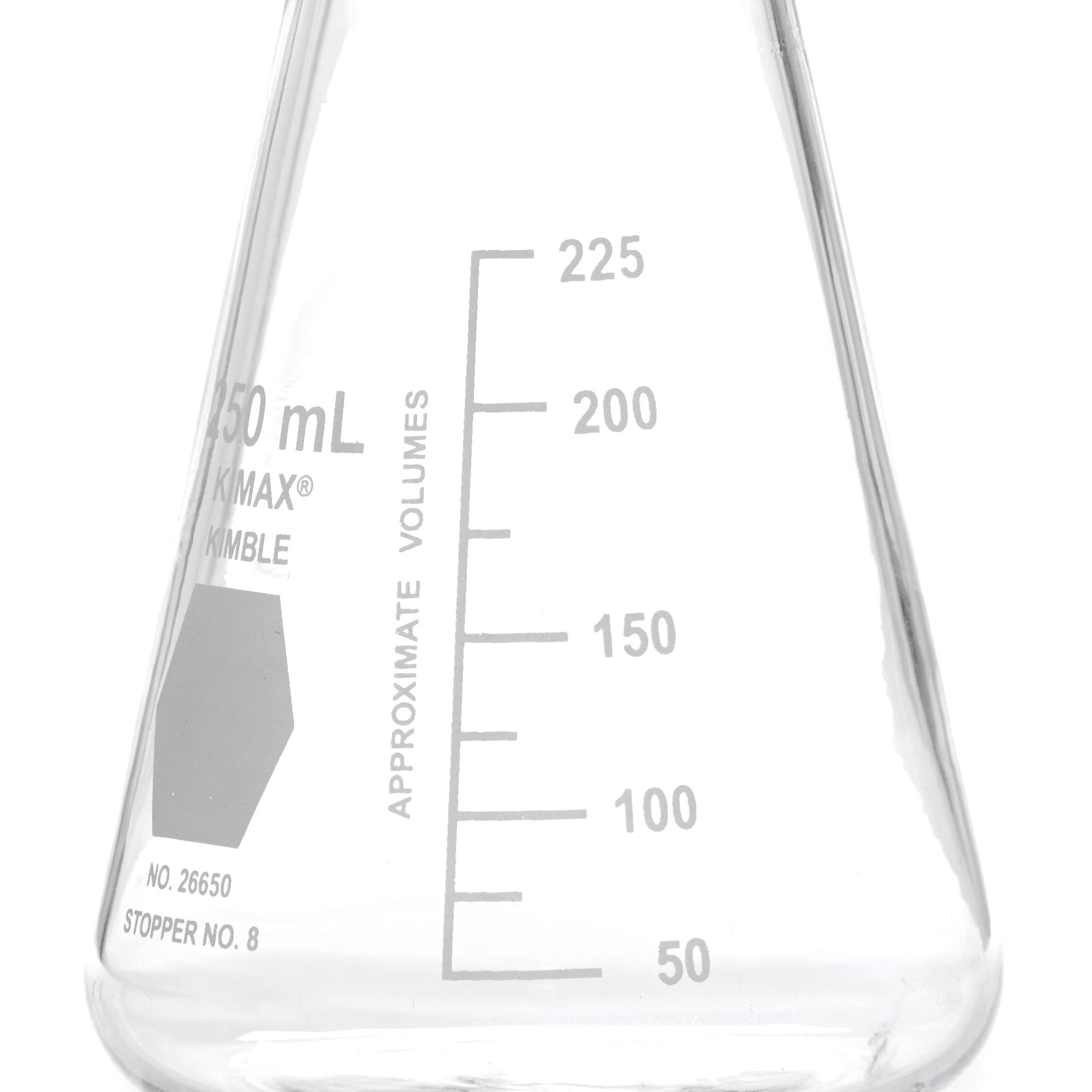 MATRAZ ERLENMEYER DE 250ml BOCA ANCHA. KIMAX
