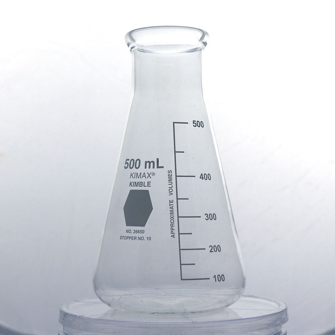 MATRAZ ERLENMEYER DE 500ml BOCA ANCHA. KIMAX