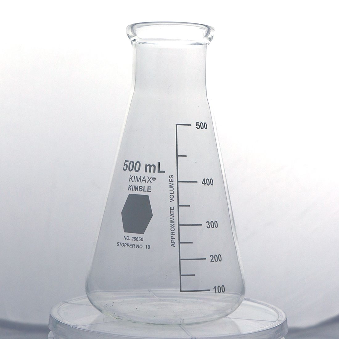 MATRAZ ERLENMEYER DE 500ml BOCA ANCHA. KIMAX