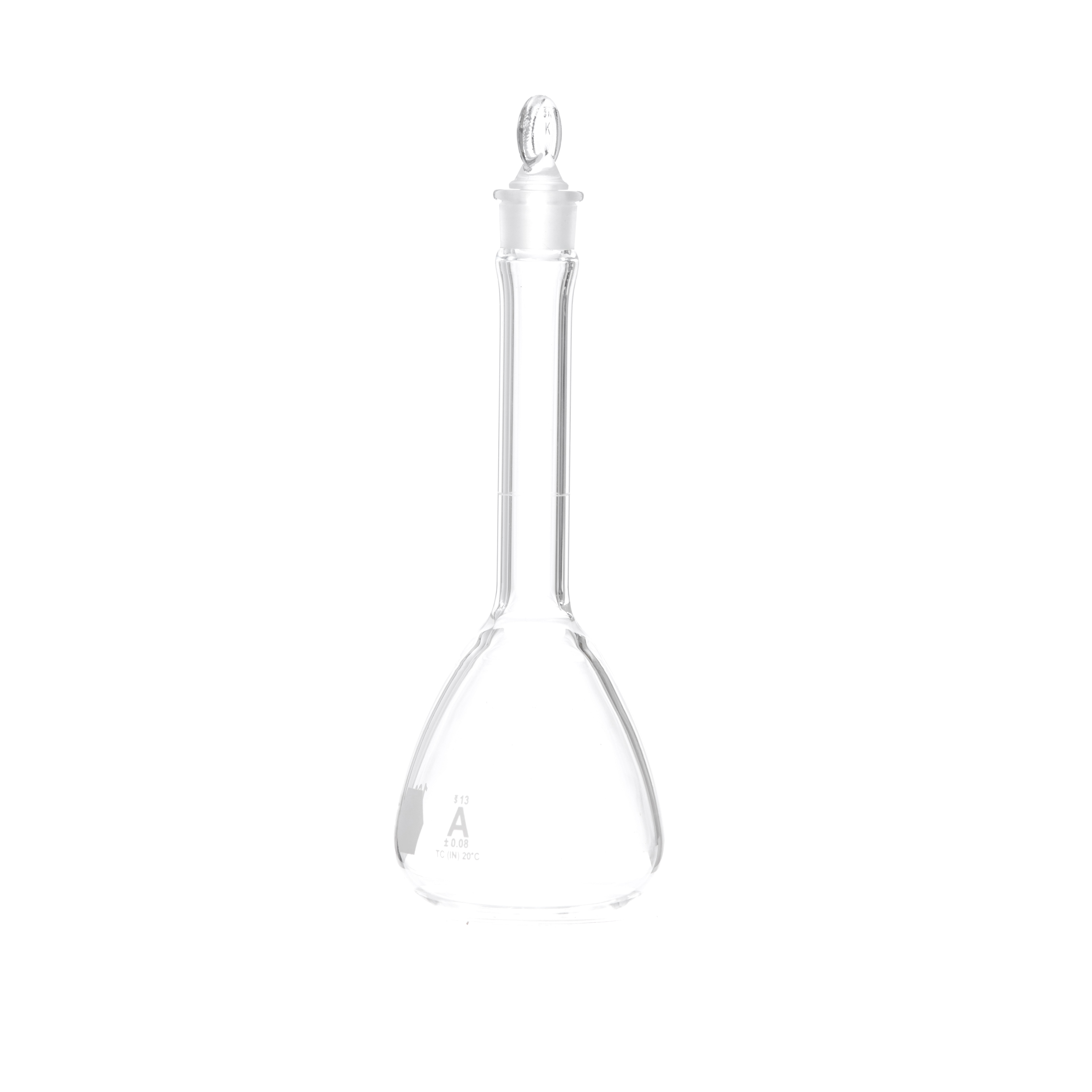 MATRAZ VOLUMÉTRICO DE 100ml CLASE A ASTm. DE VIDRIO KIMAX
