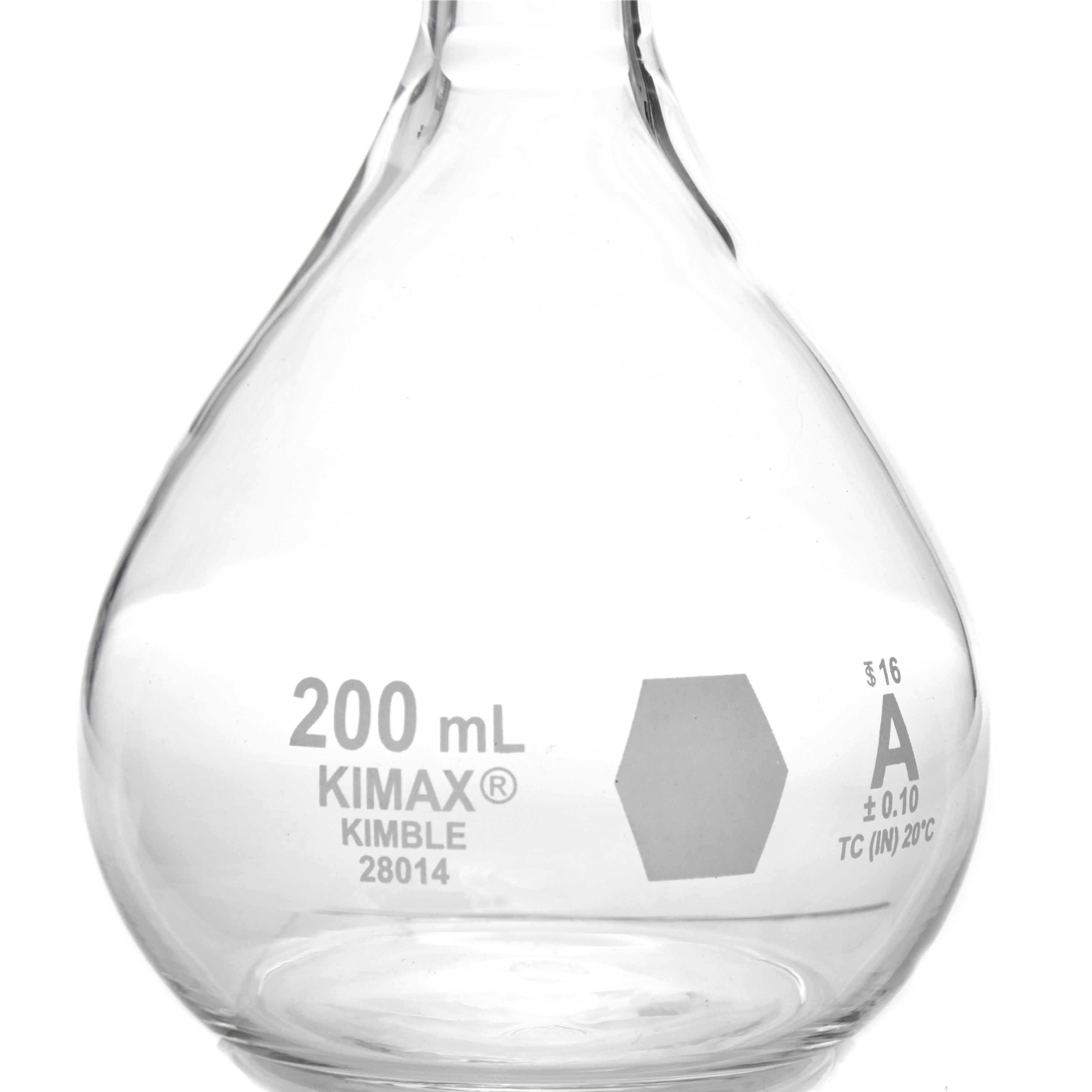 MATRAZ VOLUMÉTRICO DE 200ml CLASE A ASTM. KIMAX