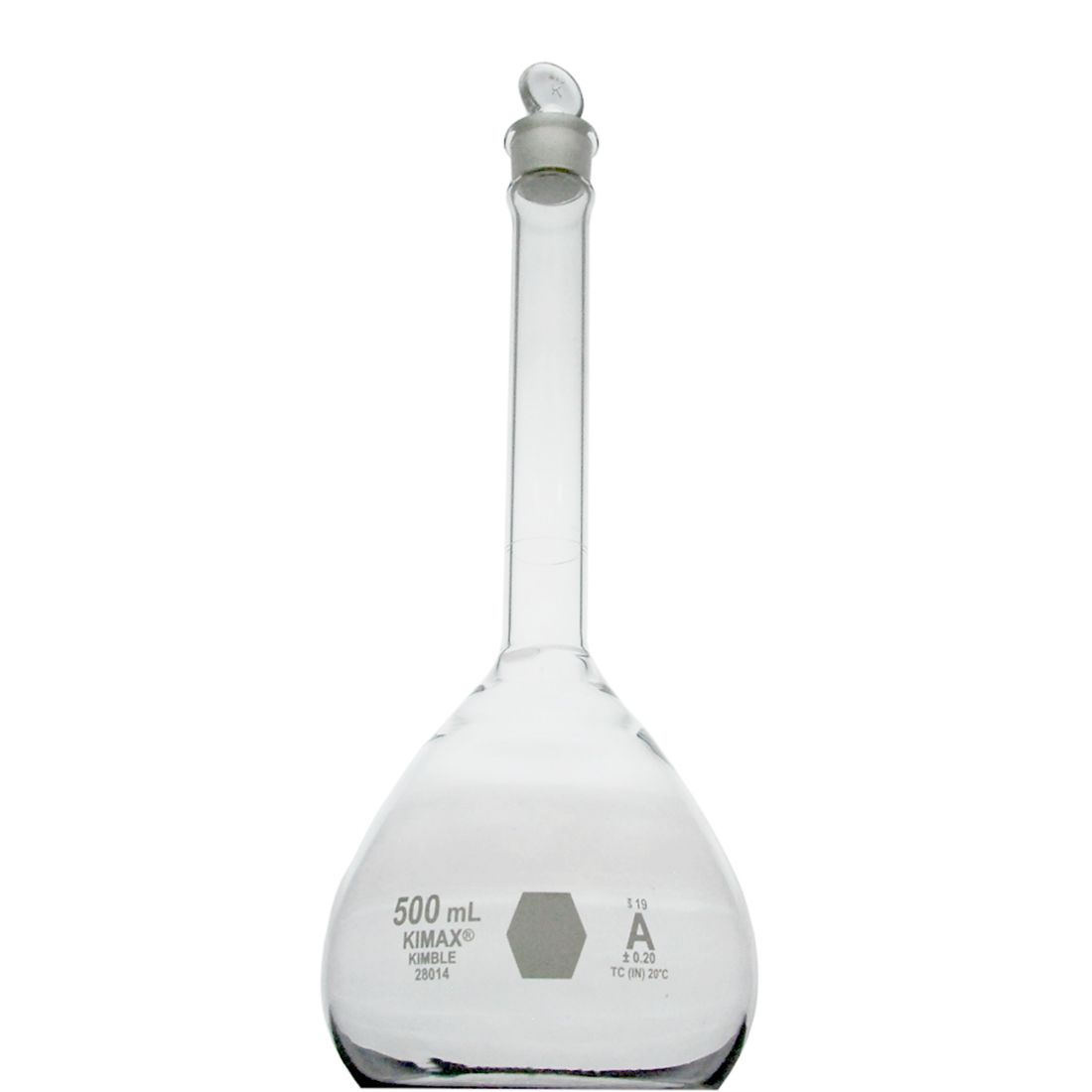 MATRAZ VOLUMÉTRICO DE 500ml CLASE A ASTM. KIMAX